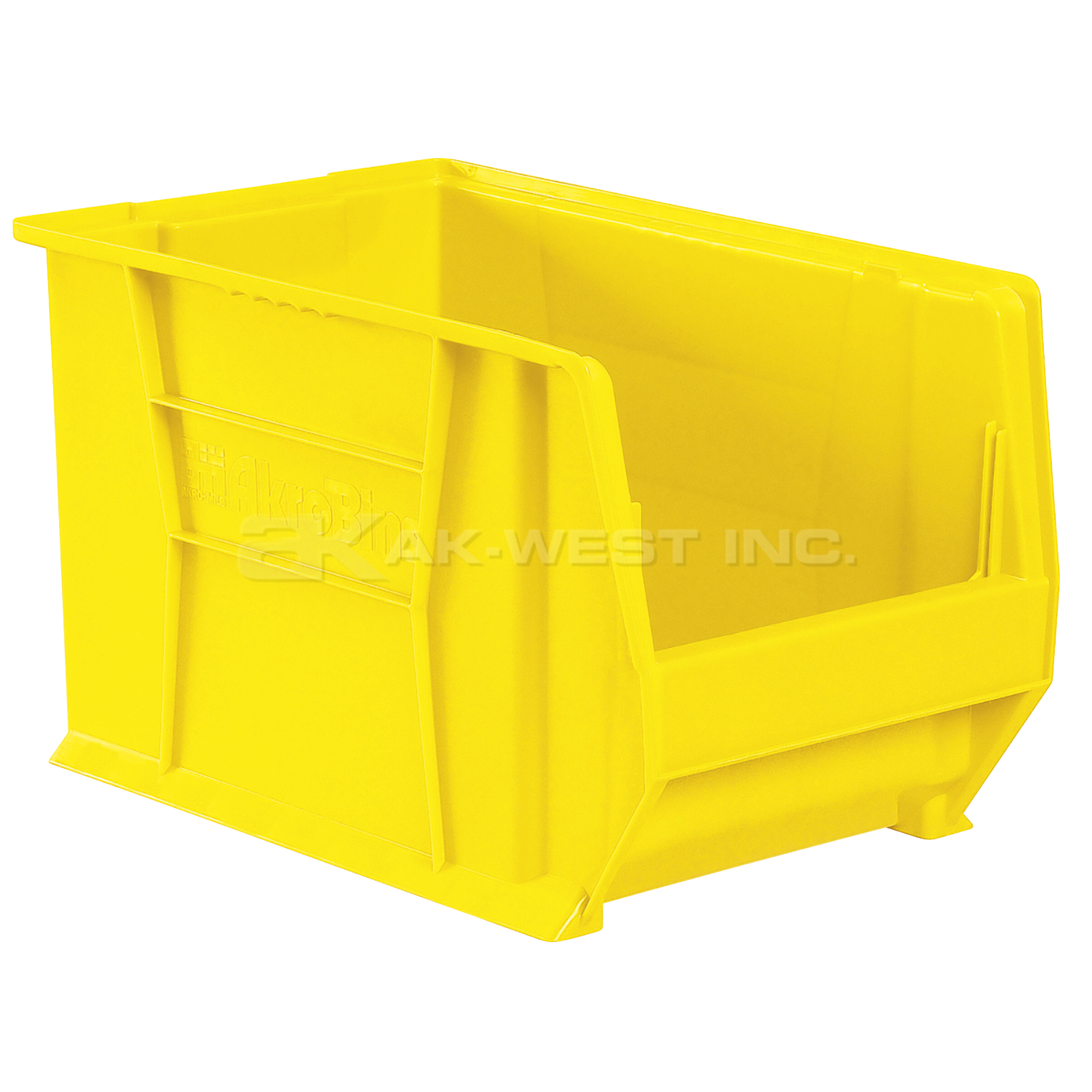 Yellow, 20" x 12-1/8" x 12" Stacking Shelf Bin (2 Per Carton)