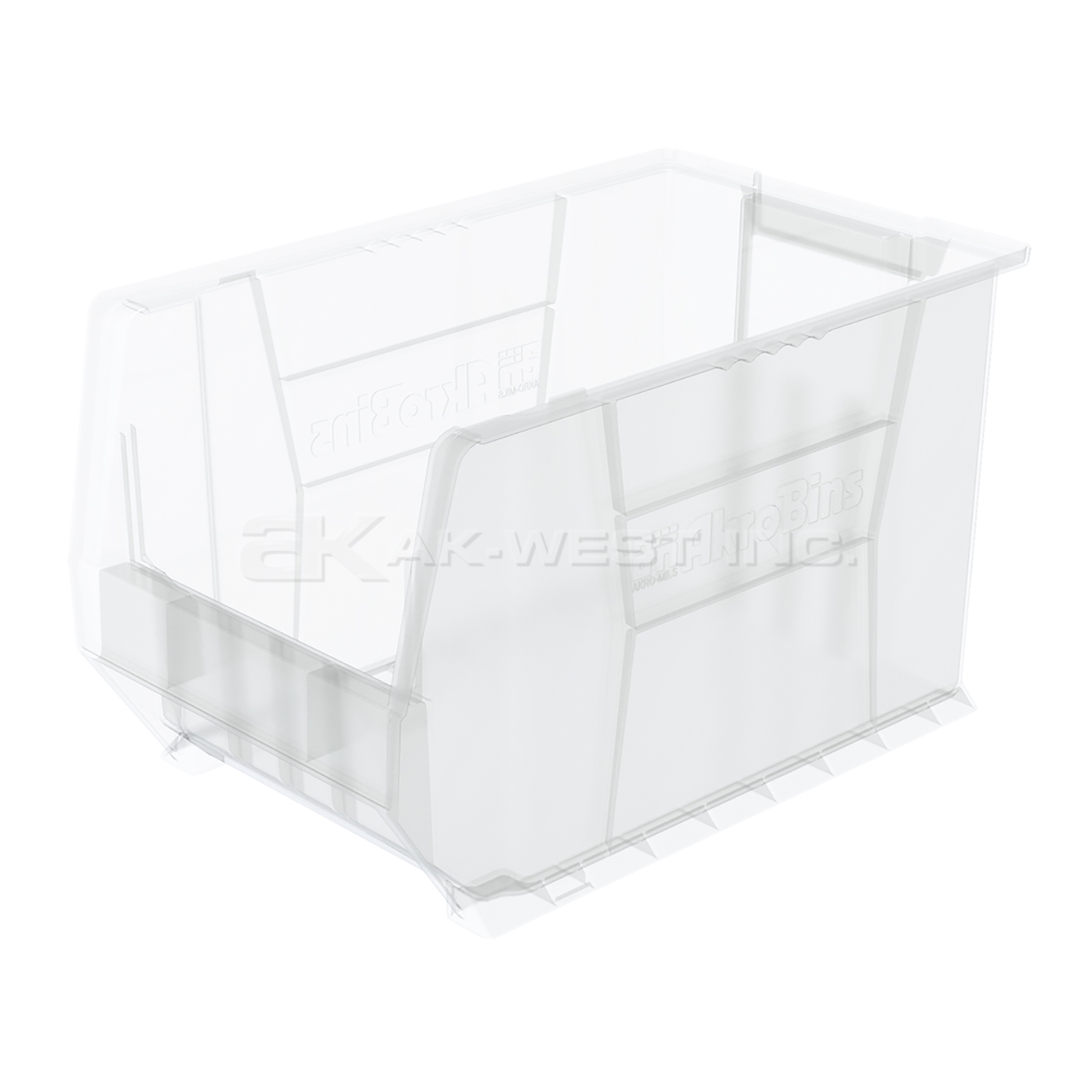 Clear, 20" x 12-1/8" x 12" Stacking Shelf Bin (2 Per Carton)