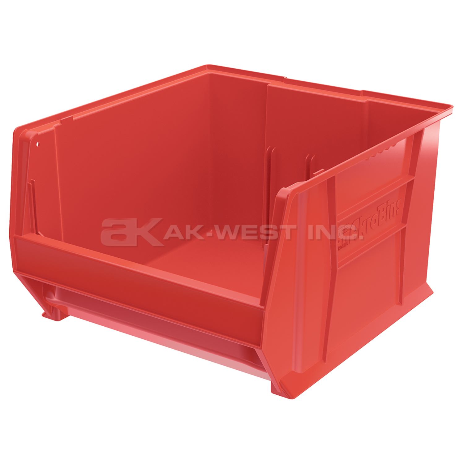 Red, 20" x 18-1/8" x 12" Stacking Shelf Bin (1 Per Carton)