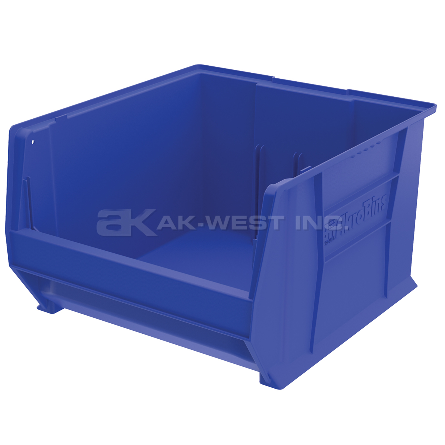 Blue, 20" x 18-1/8" x 12" Stacking Shelf Bin (1 Per Carton)