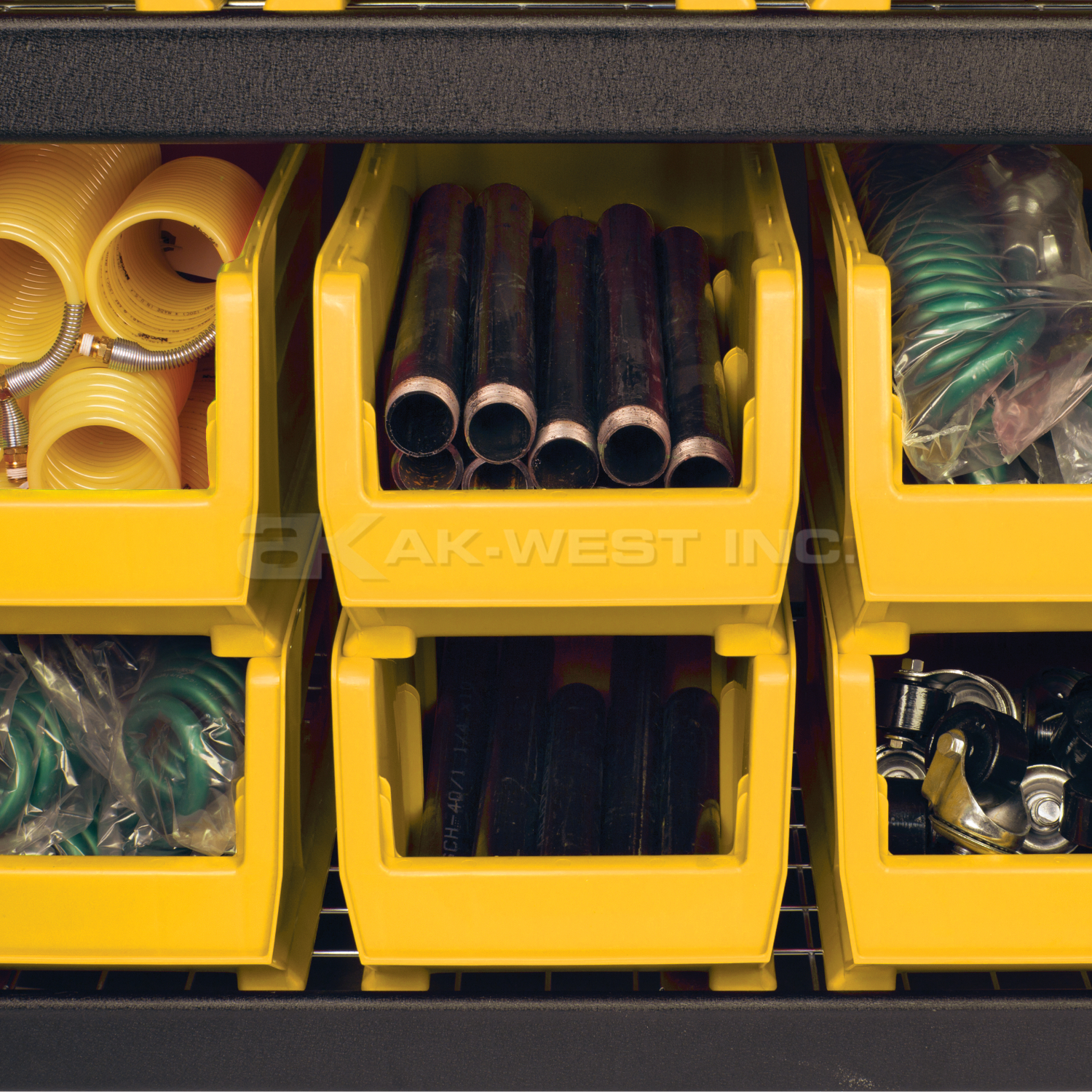 Yellow, 23-7/8" x 8-1/4" x 7" Stacking Shelf Bin (4 Per Carton)