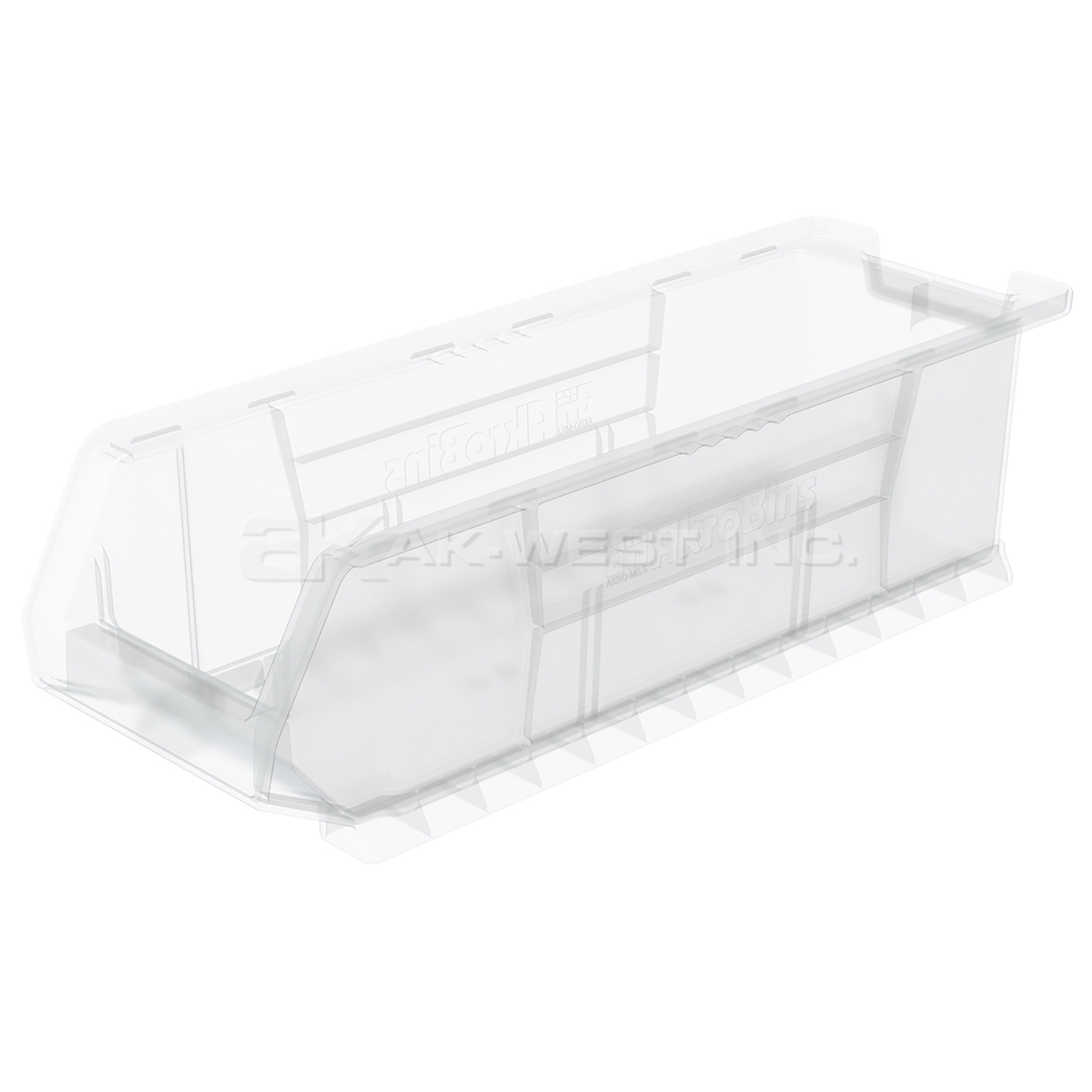 Clear, 23-7/8" x 8-1/4" x 7" Stacking Shelf Bin (4 Per Carton)