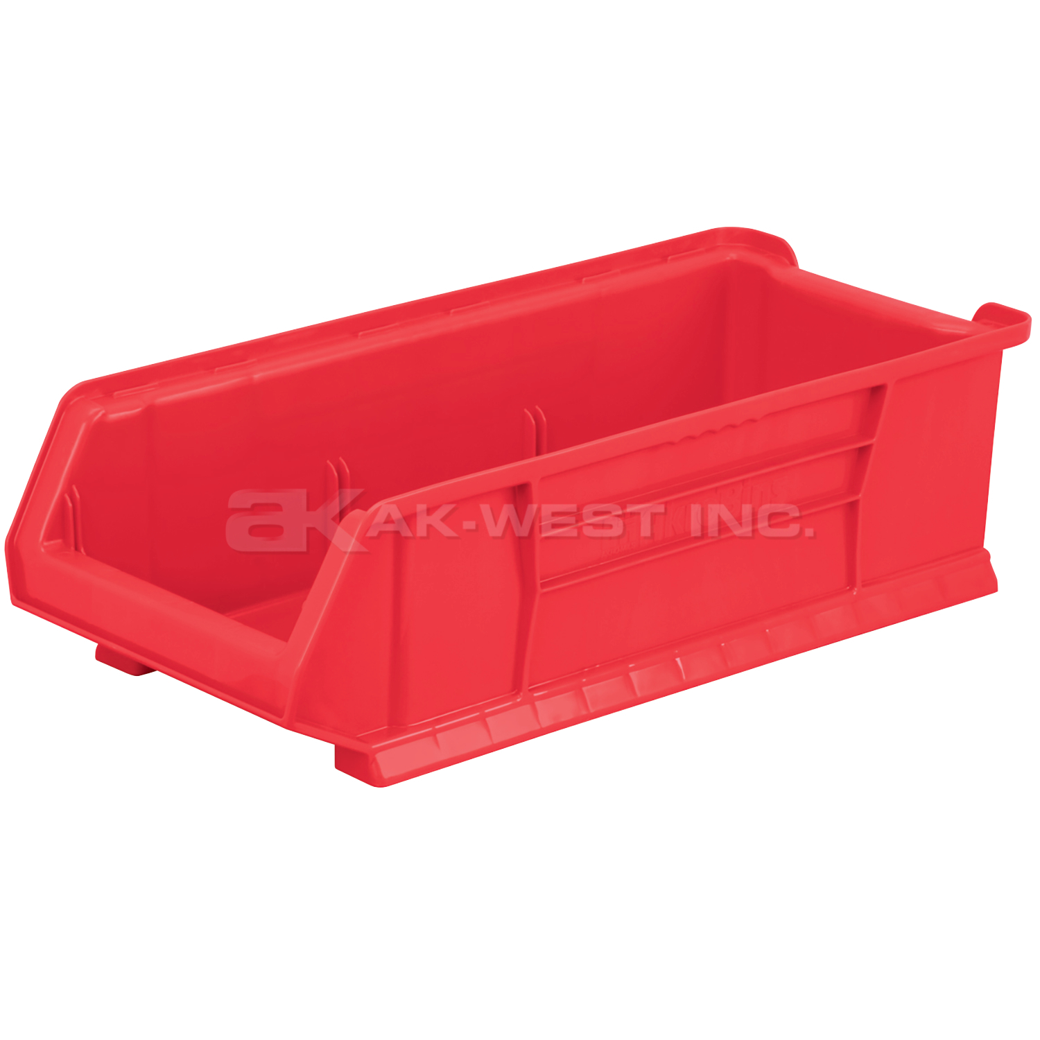 Red, 23-7/8" x 11" x 7" Stacking Shelf Bin (4 Per Carton)