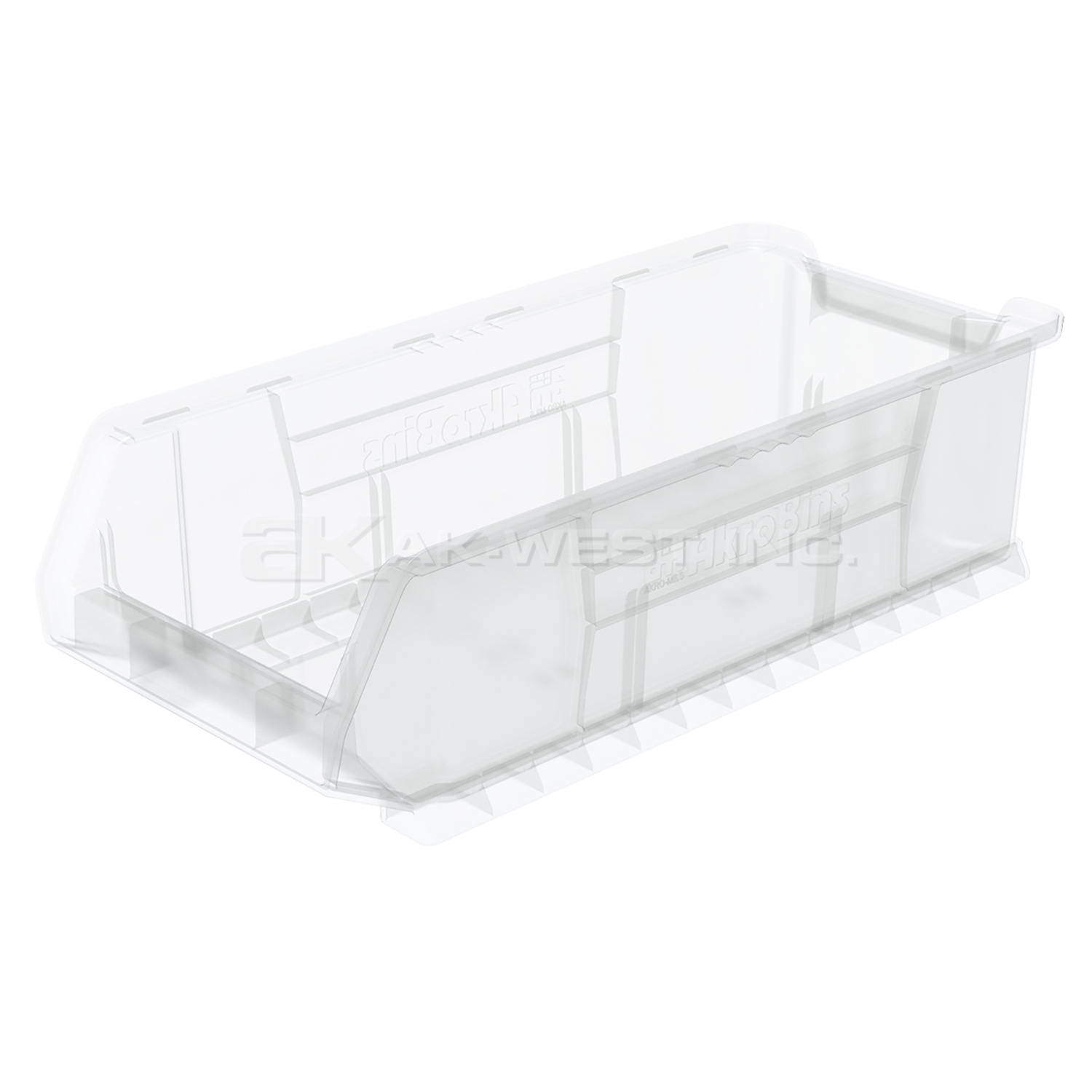 Clear, 23-7/8" x 11" x 7" Stacking Shelf Bin (4 Per Carton)