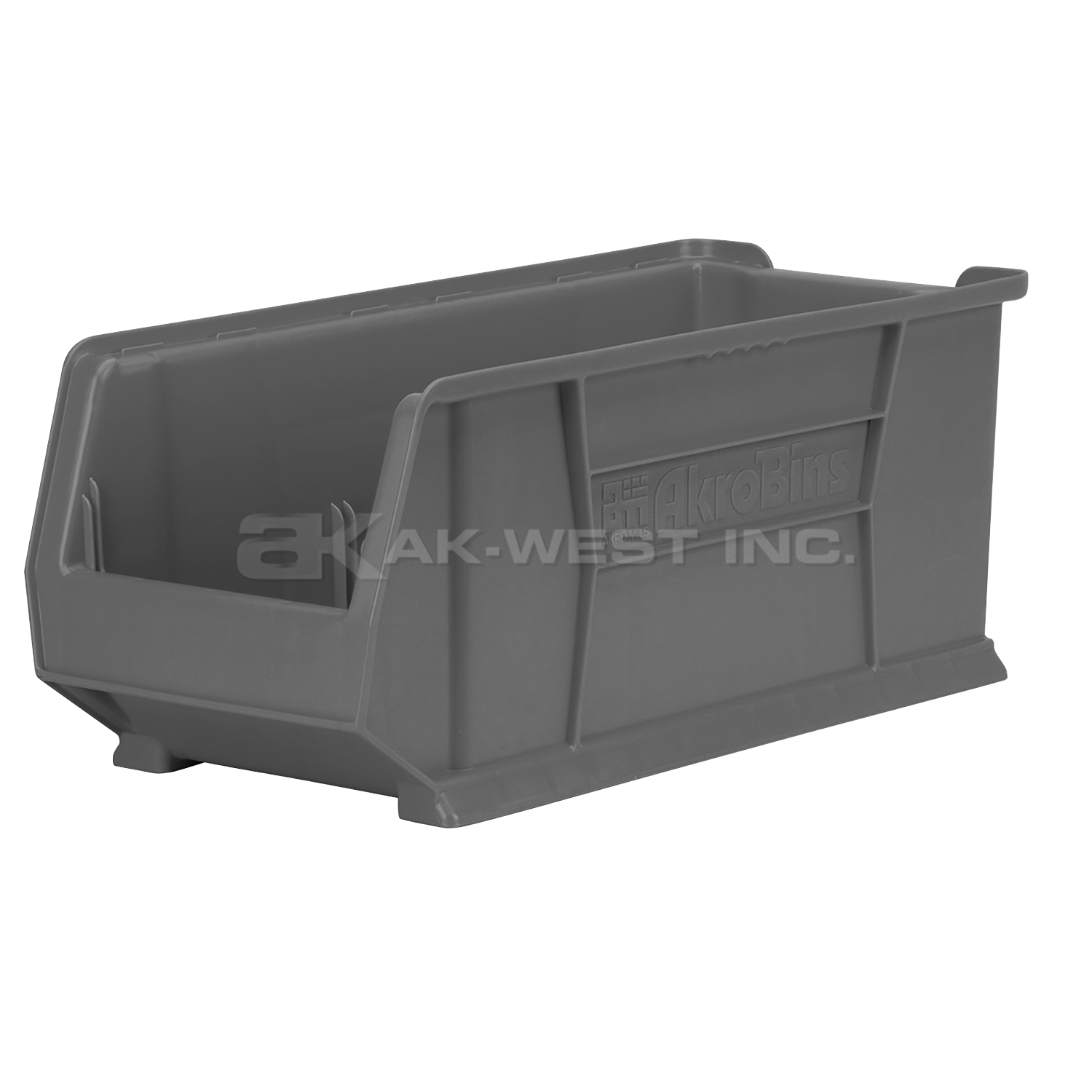 Grey, 23-7/8" x 11" x 10" Stacking Shelf Bin (4 Per Carton)