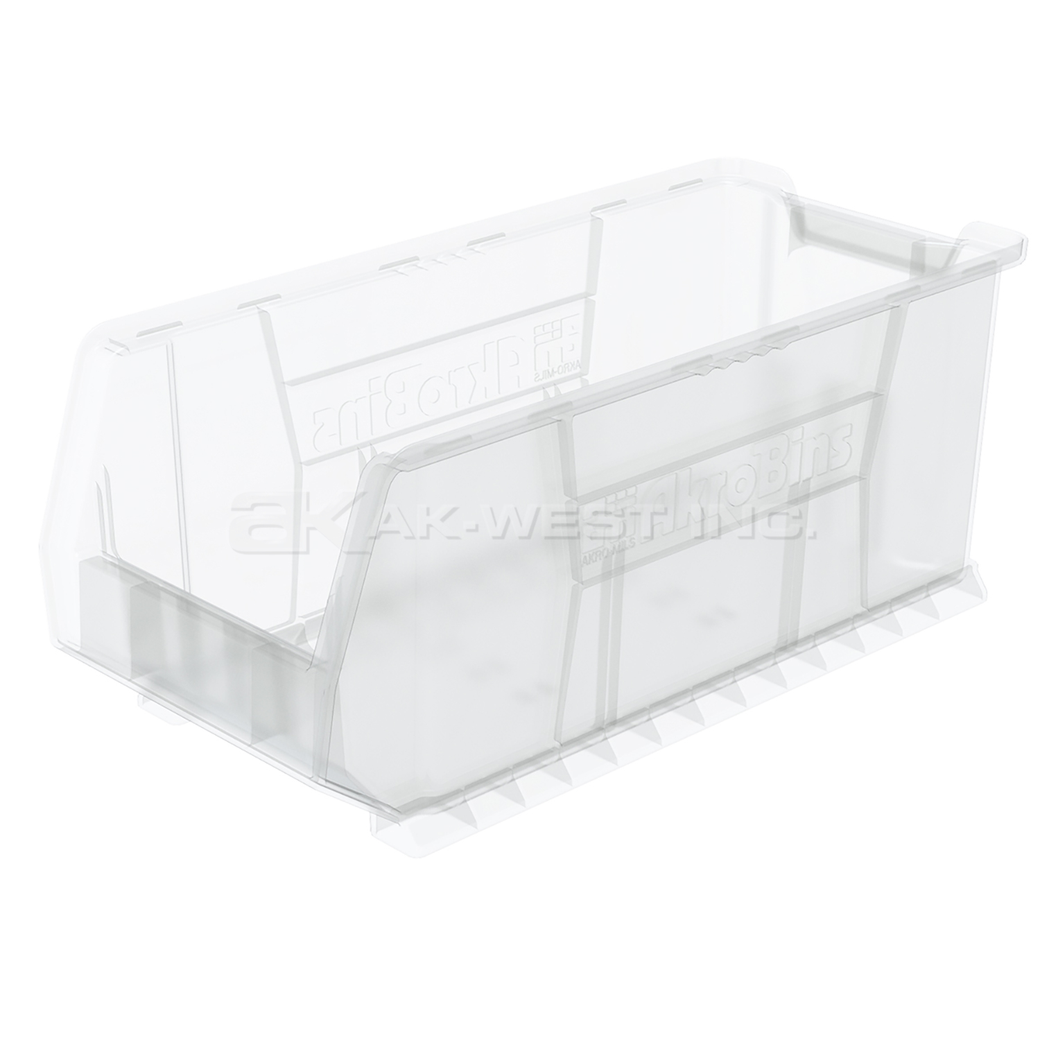 Clear, 23-7/8" x 11" x 10" Stacking Shelf Bin (4 Per Carton)