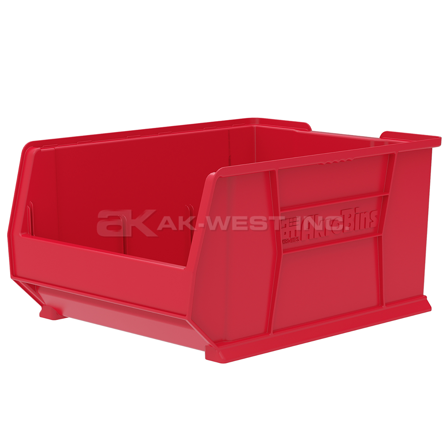 Red, 23-7/8" x 18-1/4" x 12" Stacking Shelf Bin (1 Per Carton)