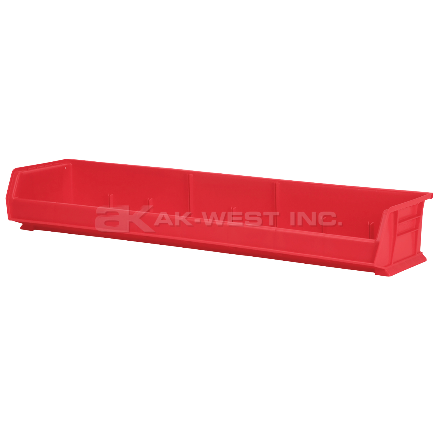 Red, 8-5/8" x 33" x 5" Hanging and Stacking Bin (4 Per Carton)