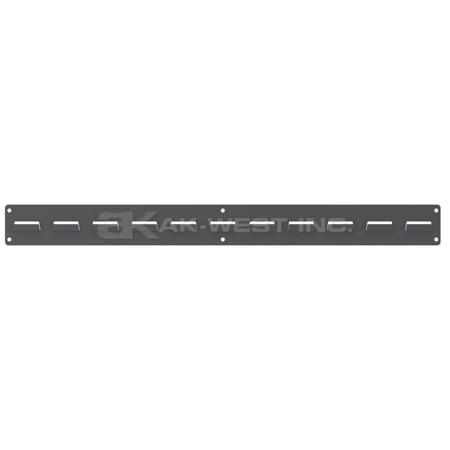 Grey, 31-15/16" x 3" Single Row Louvered Wall Panel