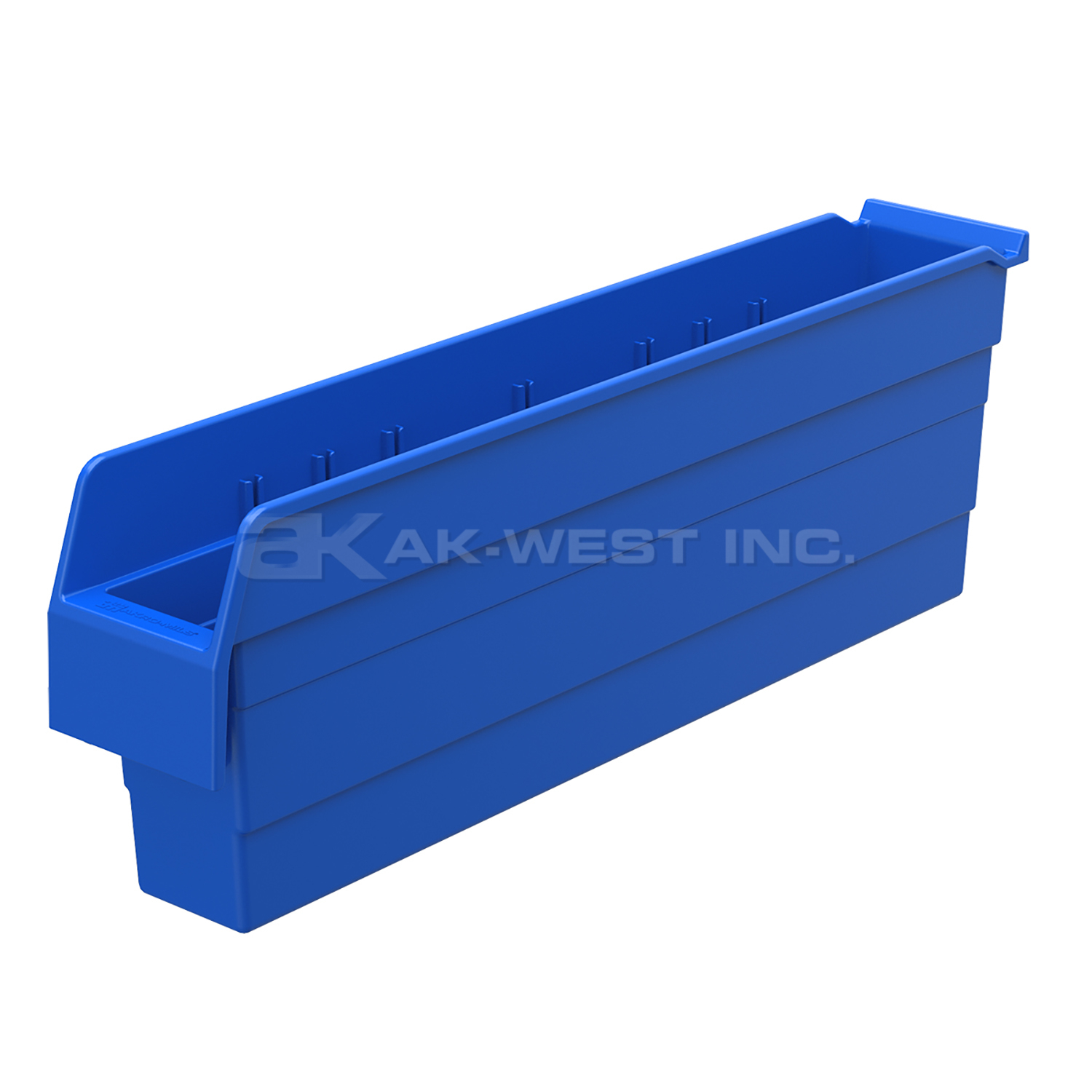 Blue, 23-5/8" x 4-1/8" x 8" Shelf Bin (8 Per Carton)