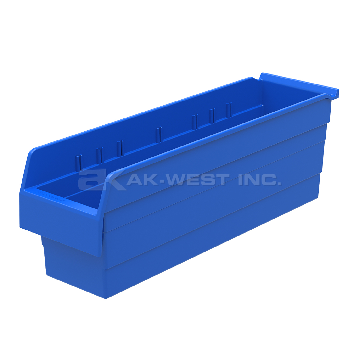 Blue, 23-5/8" x 6-5/8" x 8" Shelf Bin (10 Per Carton)