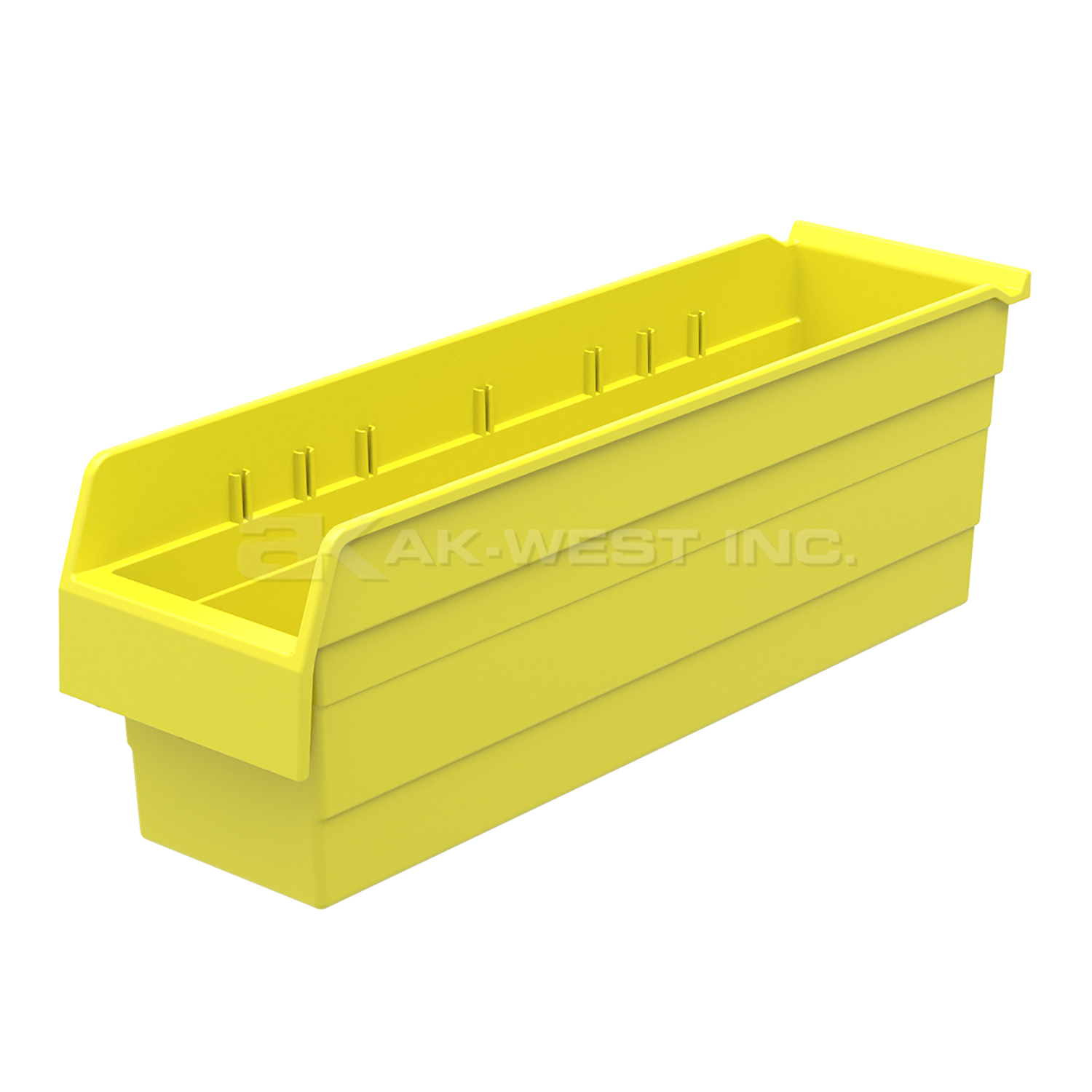Yellow, 23-5/8" x 6-5/8" x 8" Shelf Bin (10 Per Carton)