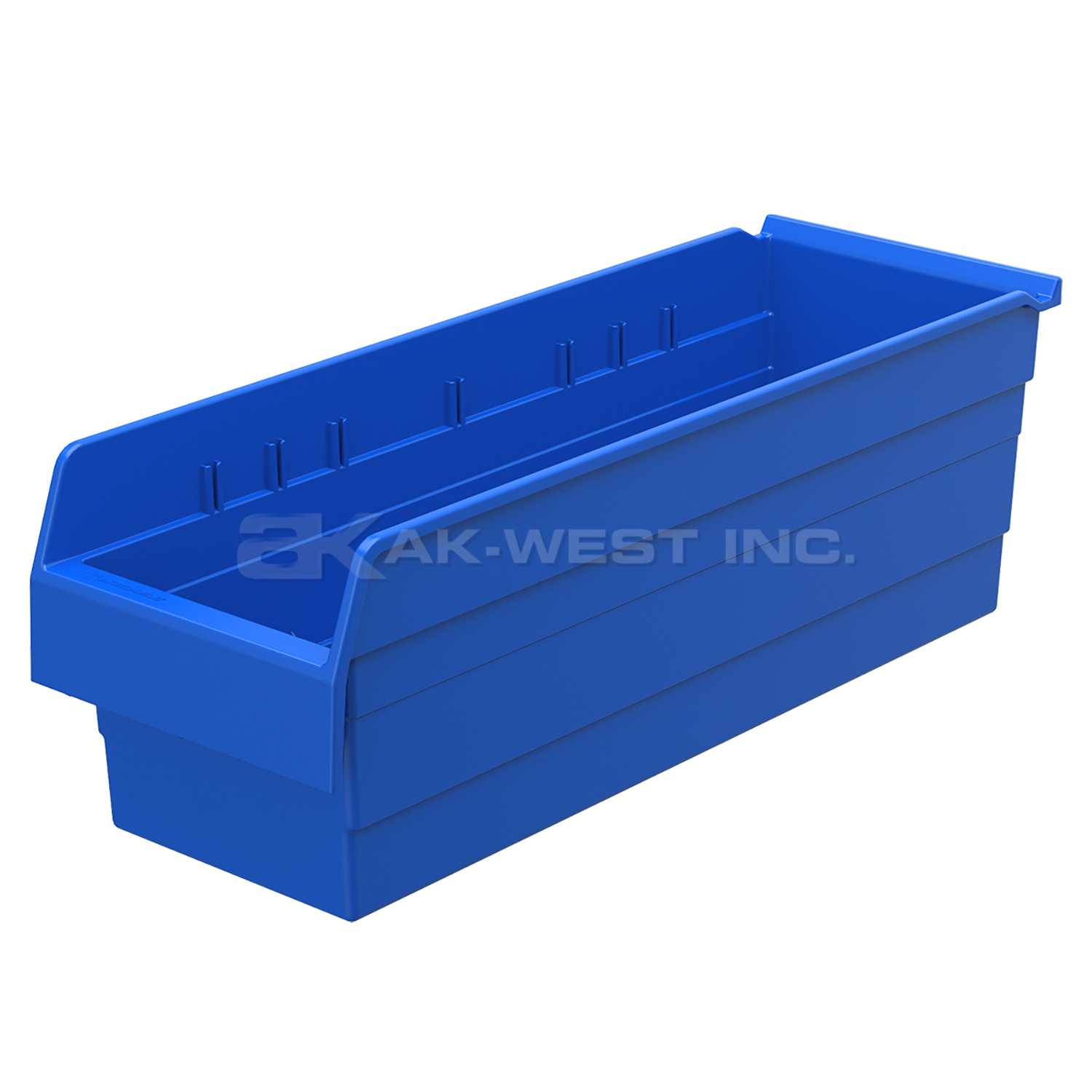 Blue, 23 5/8" x 8 2/7" x 8" Shelf Bin (8 Per Carton)