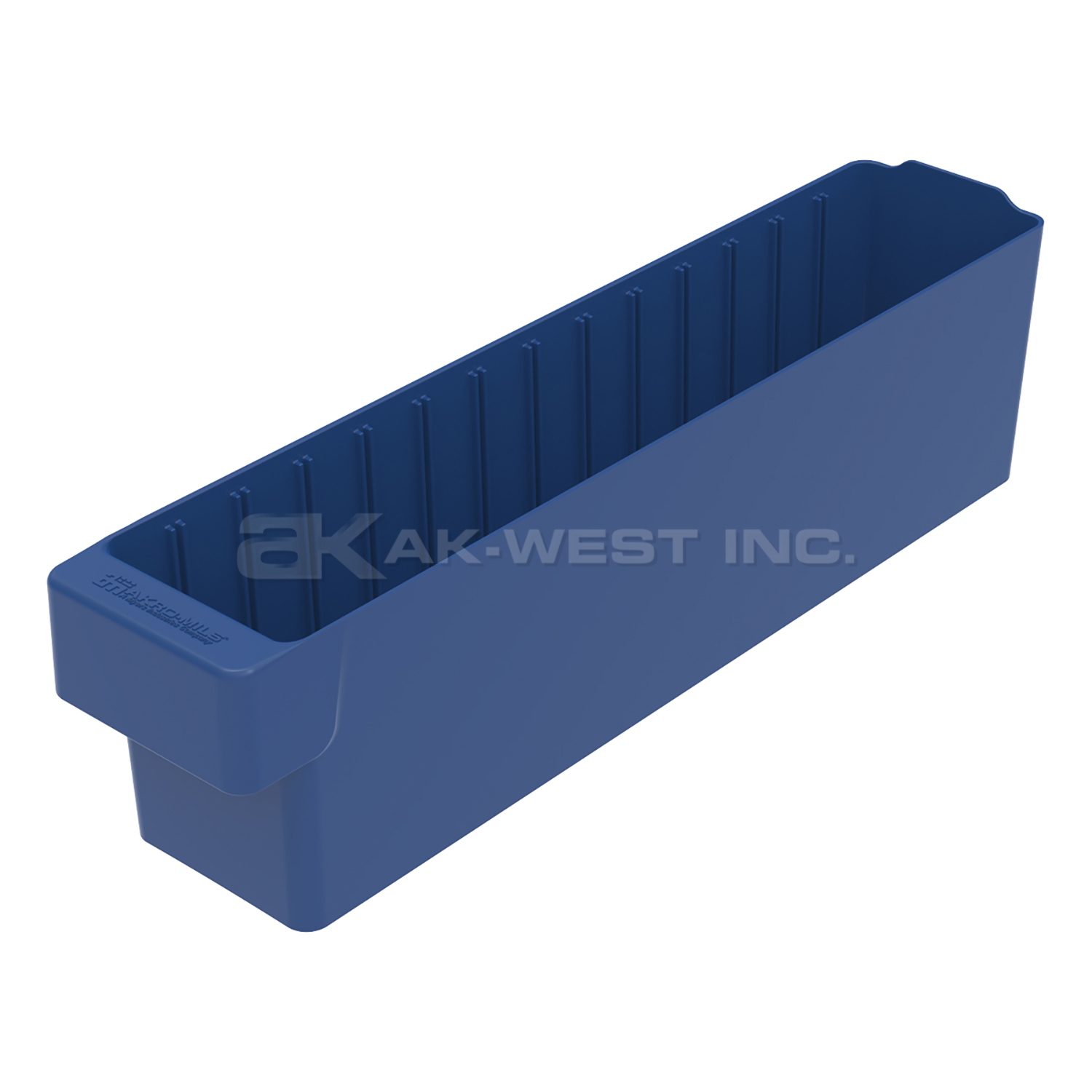 Blue, 18" x 3-3/4" x 4-5/8" Drawer Bin (6 Per Carton)