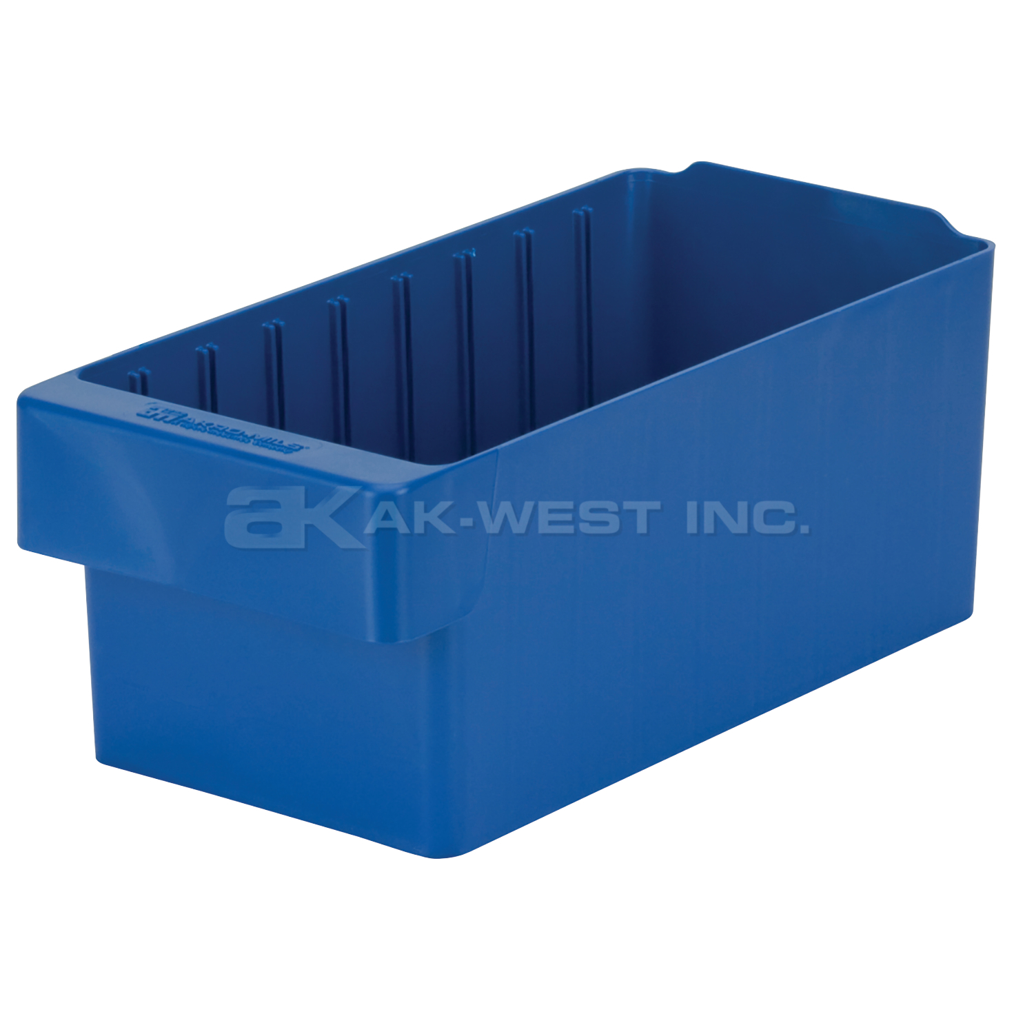 Blue, 12" x 5-9/16" x 4-5/8" Drawer Bin (6 Per Carton)