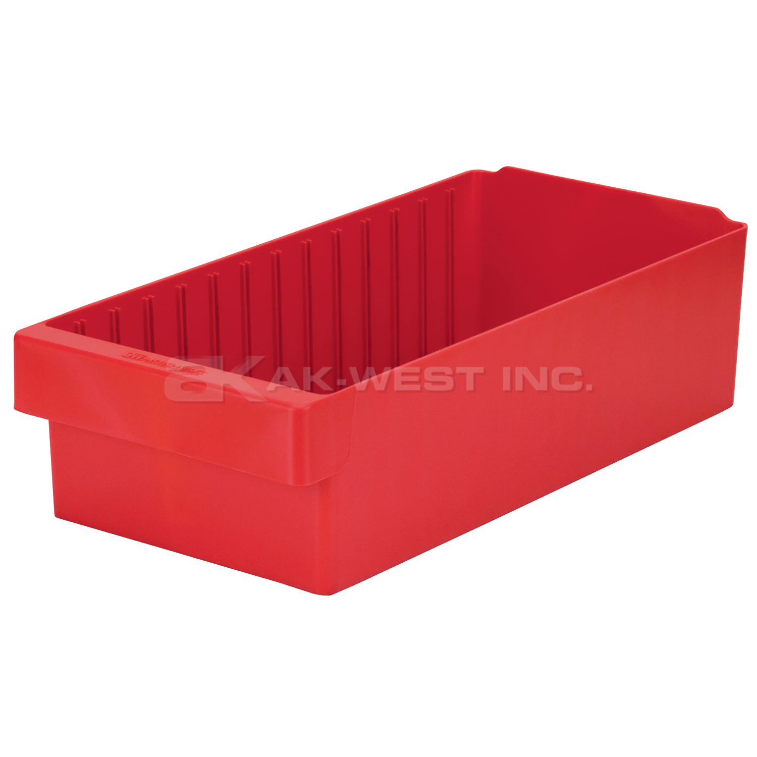 Red, 18" x 8-3/8" x 4-5/8" Drawer Bin (4 Per Carton)