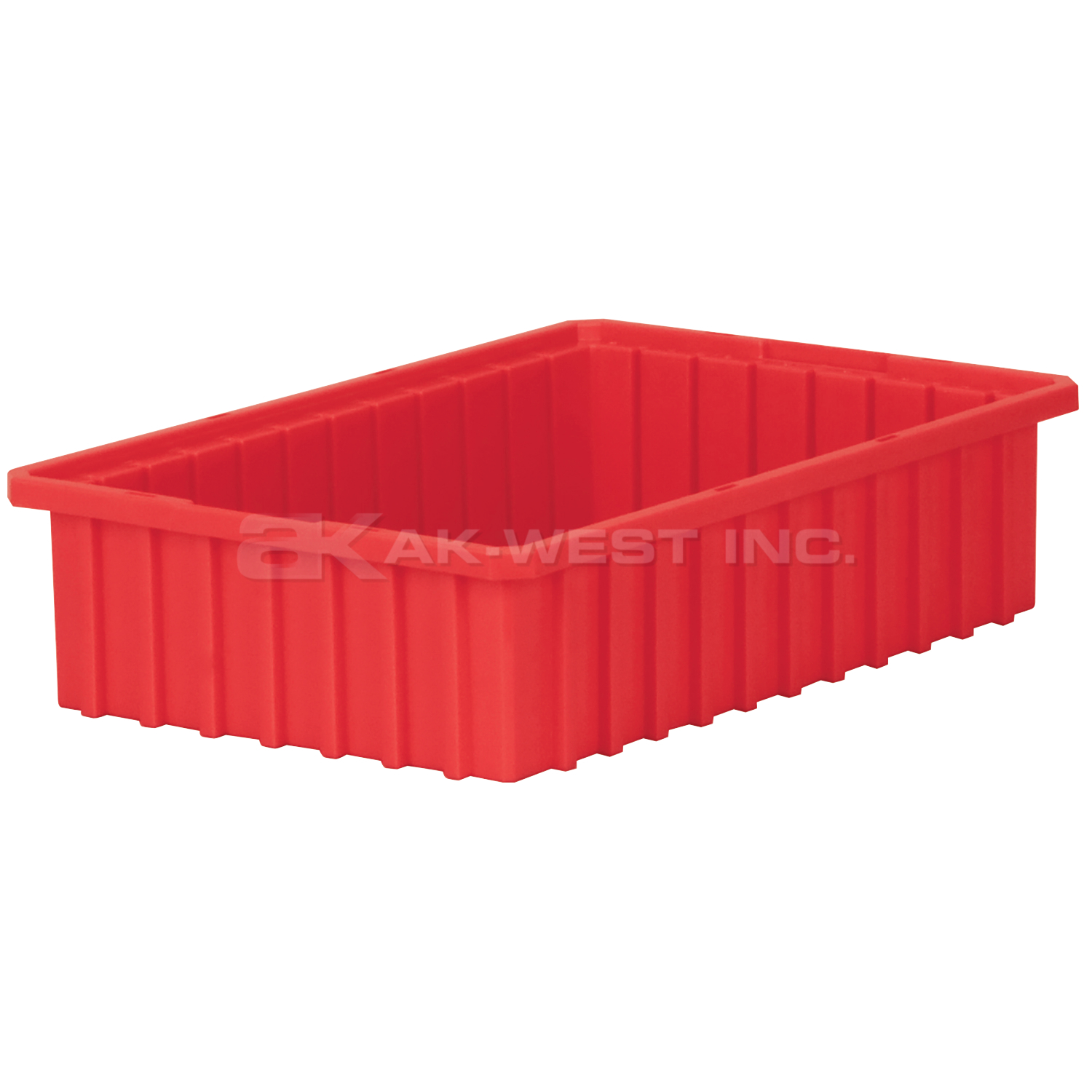 Red, 16-1/2" x 10-7/8" x 4" Dividable Grid Container (12 Per Carton)