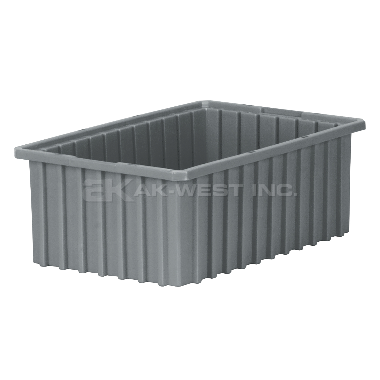 Grey, 16-1/2" x 10-7/8" x 6" Dividable Grid Container (8 Per Carton)
