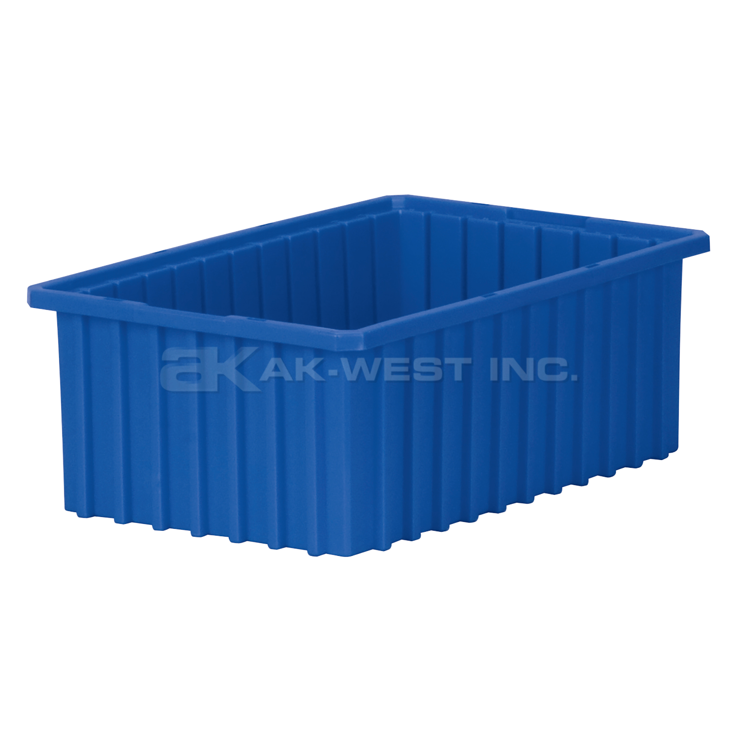 Blue, 16-1/2" x 10-7/8" x 6" Dividable Grid Container (8 Per Carton)