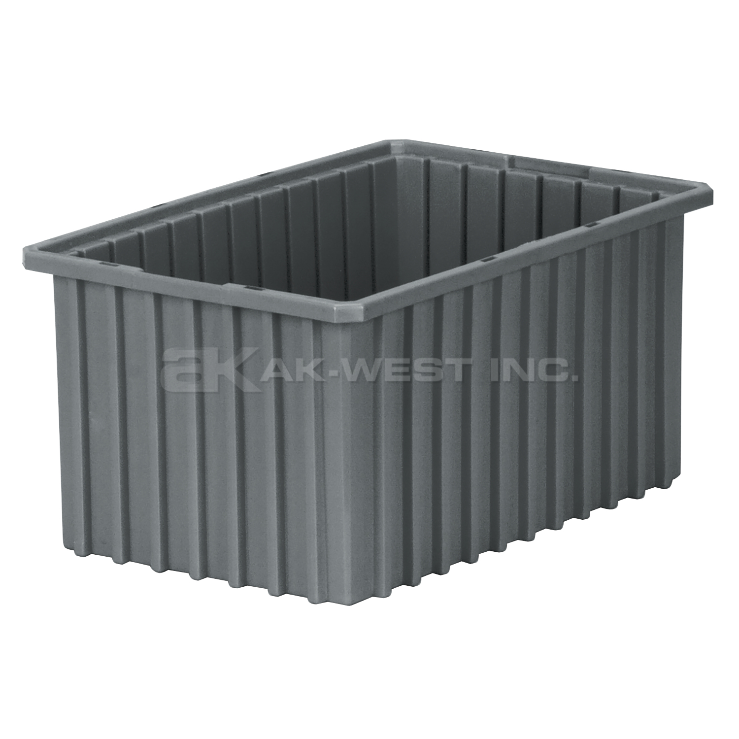 Grey, 16-1/2" x 10-7/8" x 8" Dividable Grid Container (6 Per Carton)