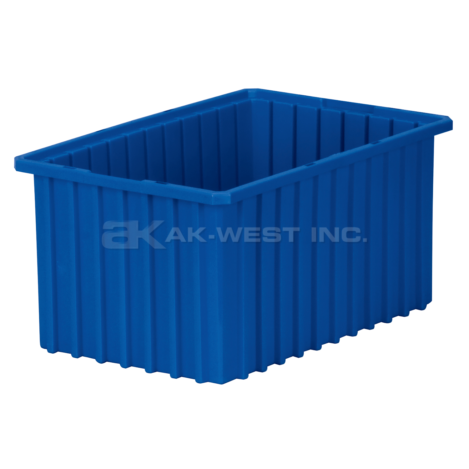 Blue, 16-1/2" x 10-7/8" x 8" Dividable Grid Container (6 Per Carton)