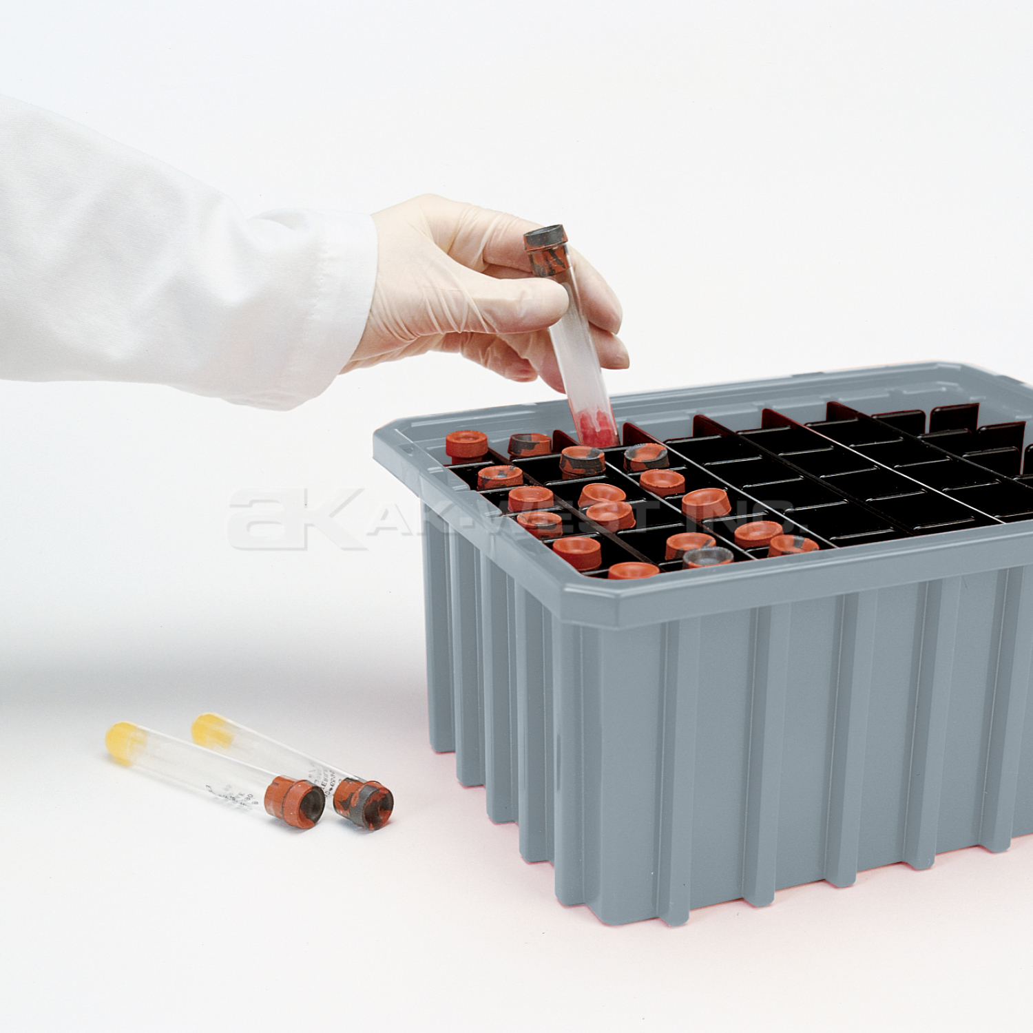 Grey, 22-3/8" x 17-3/8" x 10" Dividable Grid Container (2 Per Carton)