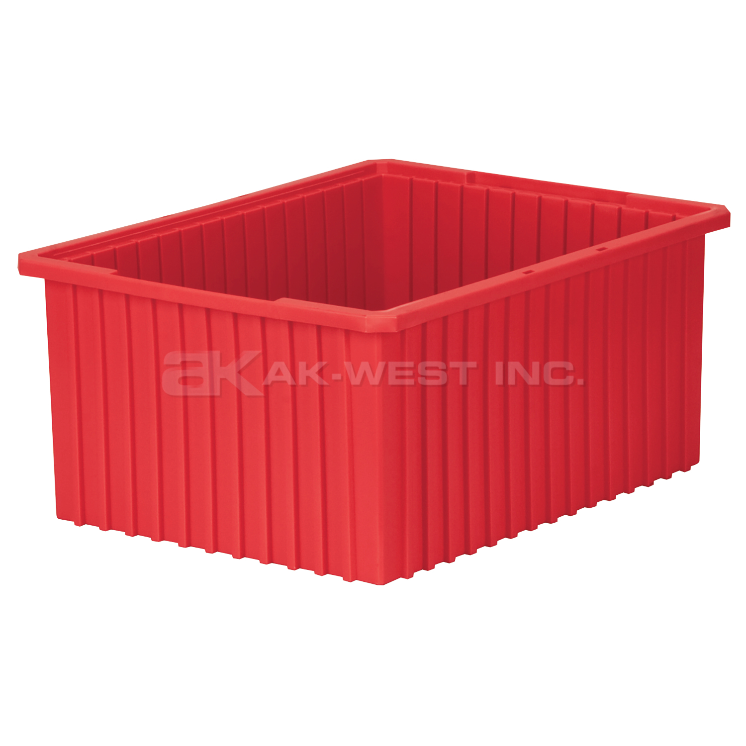 Red, 22-3/8" x 17-3/8" x 10" Dividable Grid Container (2 Per Carton)