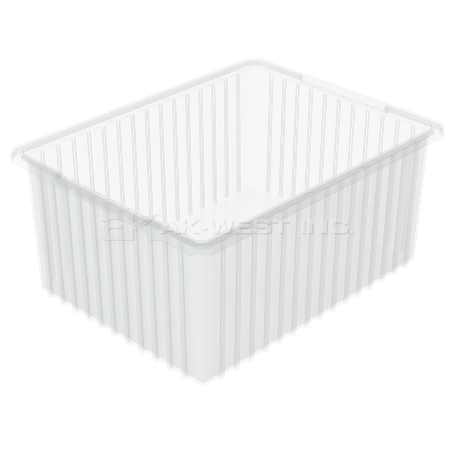 Clear, 22-3/8" x 17-3/8" x 10" Dividable Grid Container (2 Per Carton)