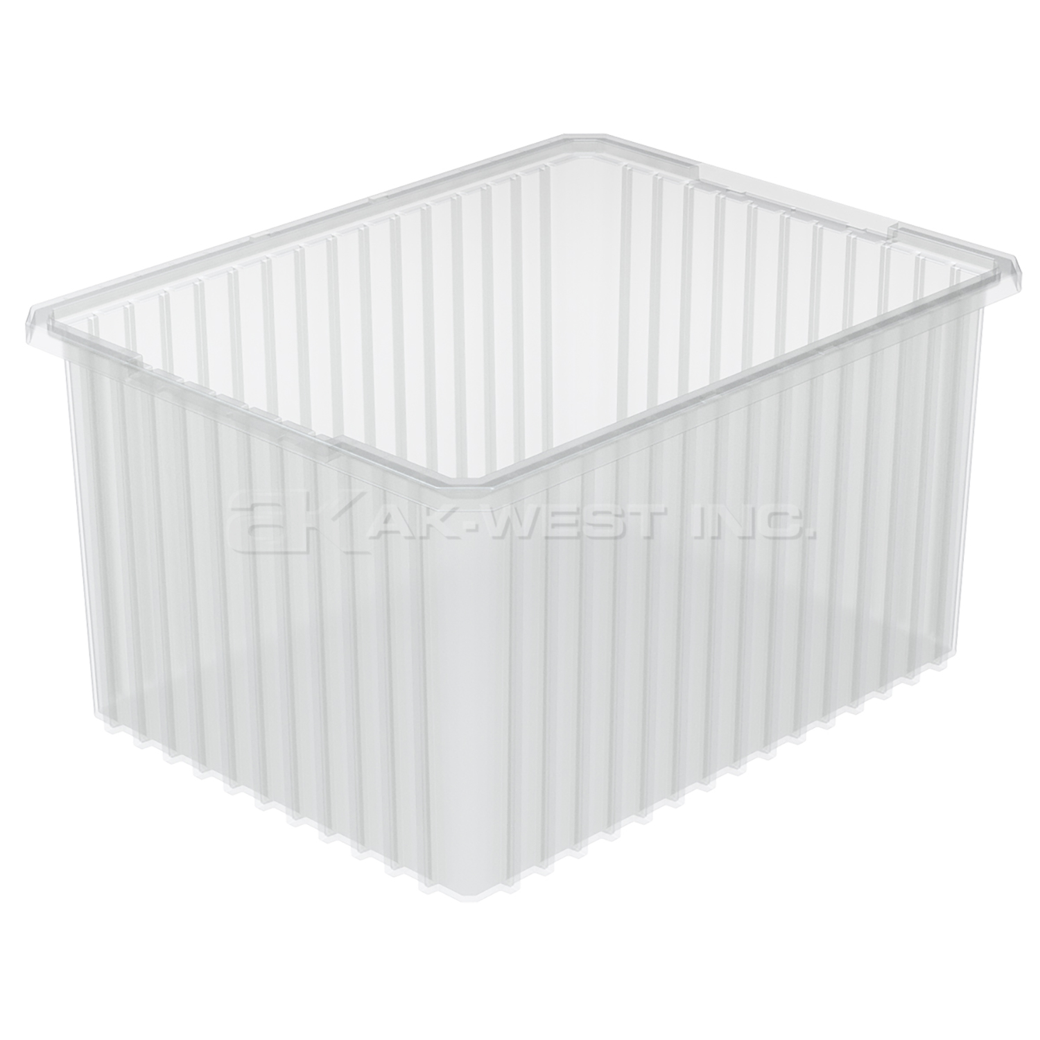 Clear, 22-1/2" x 17-3/8" x 12" Dividable Grid Container (3 Per Carton)