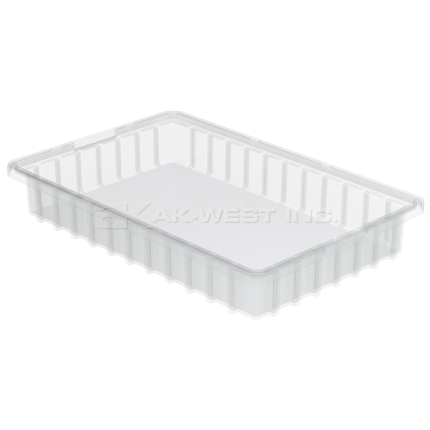 Clear, 22-1/2" x 17-3/8" x 3" Dividable Grid Container (6 Per Carton)