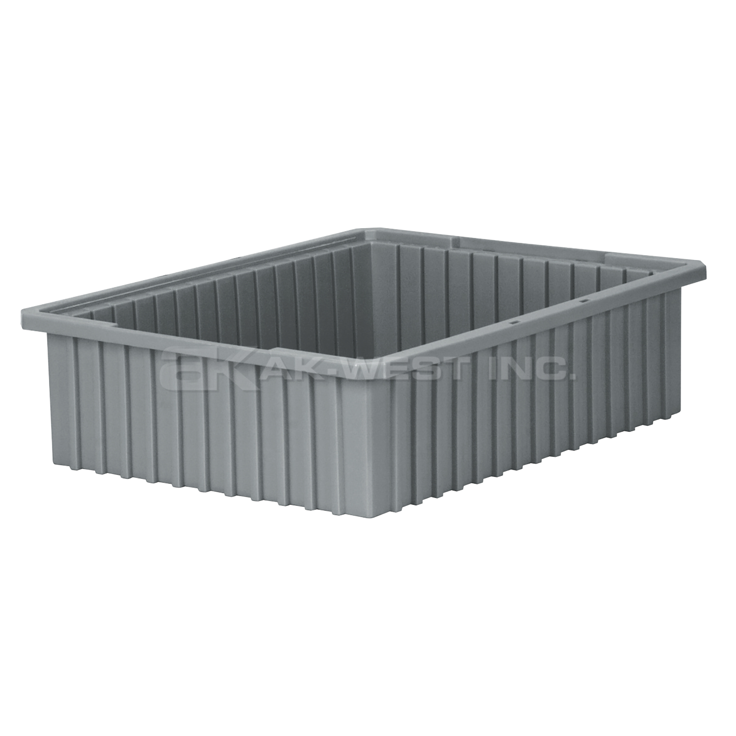 Grey, 22-3/8" x 17-3/8" x 6" Dividable Grid Container (4 Per Carton)