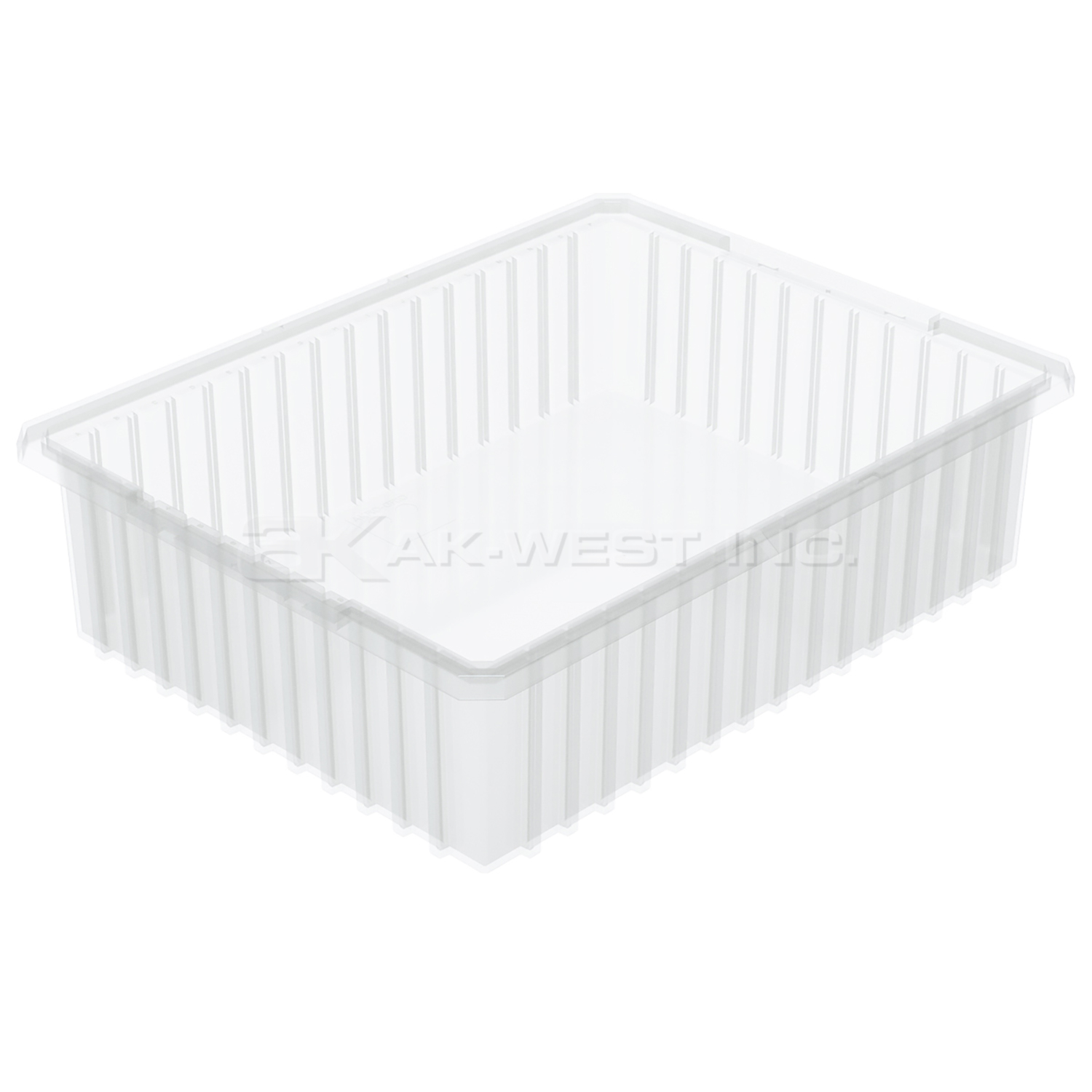 Clear, 22-3/8" x 17-3/8" x 6" Dividable Grid Container (4 Per Carton)