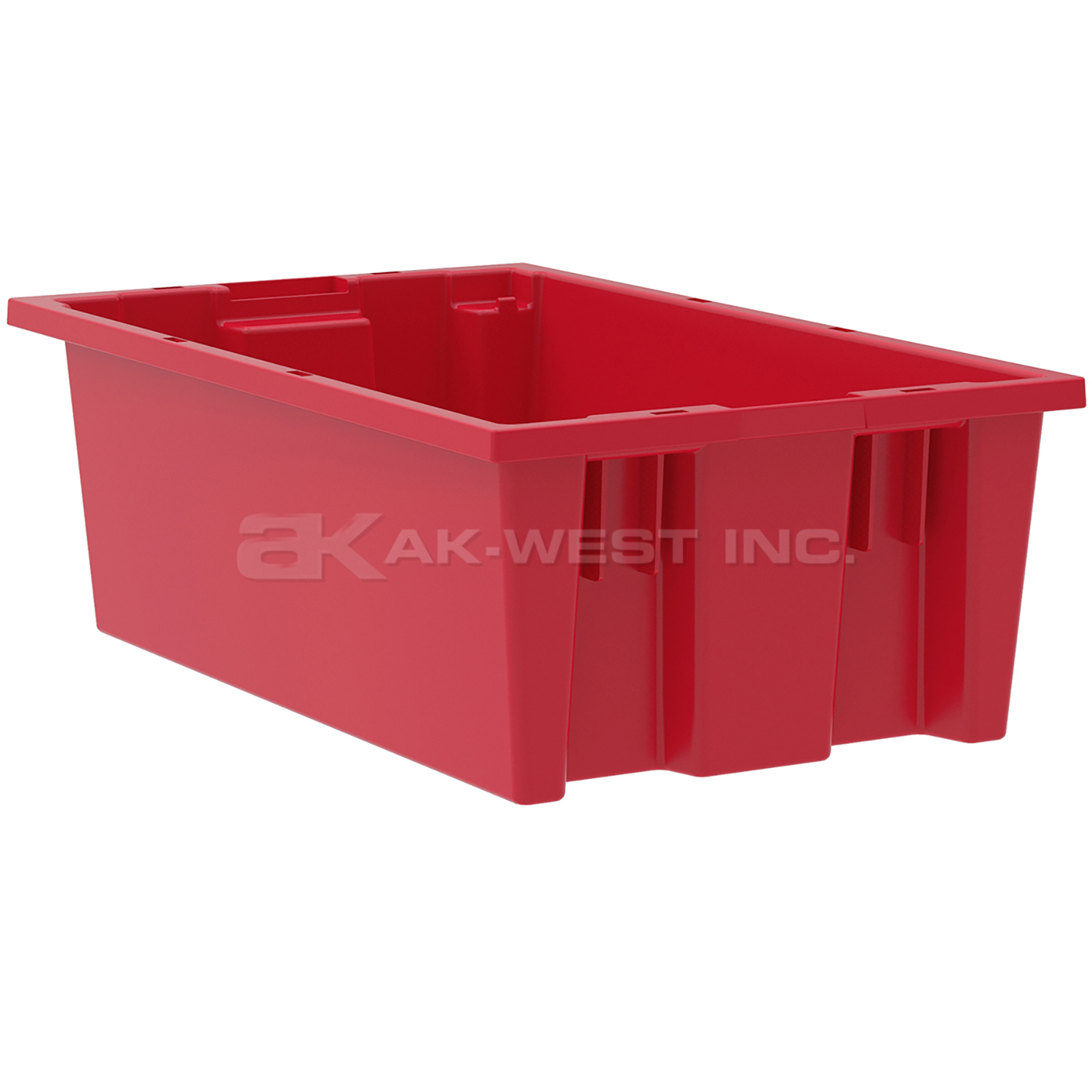 Red, 18" x 11" x 6" Nest and Stack Tote (6 Per Carton)