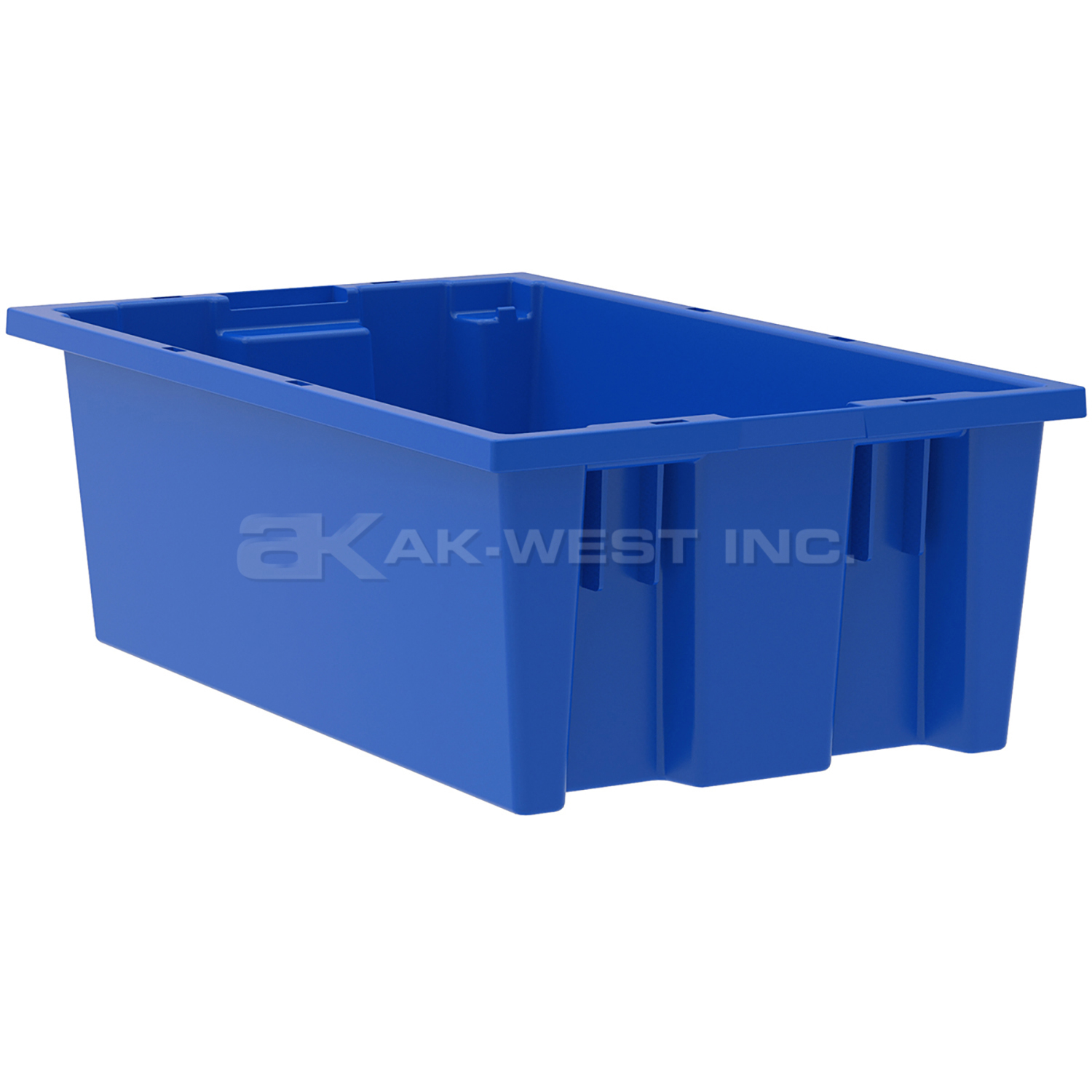 Blue, 18" x 11" x 6" Nest and Stack Tote (6 Per Carton)