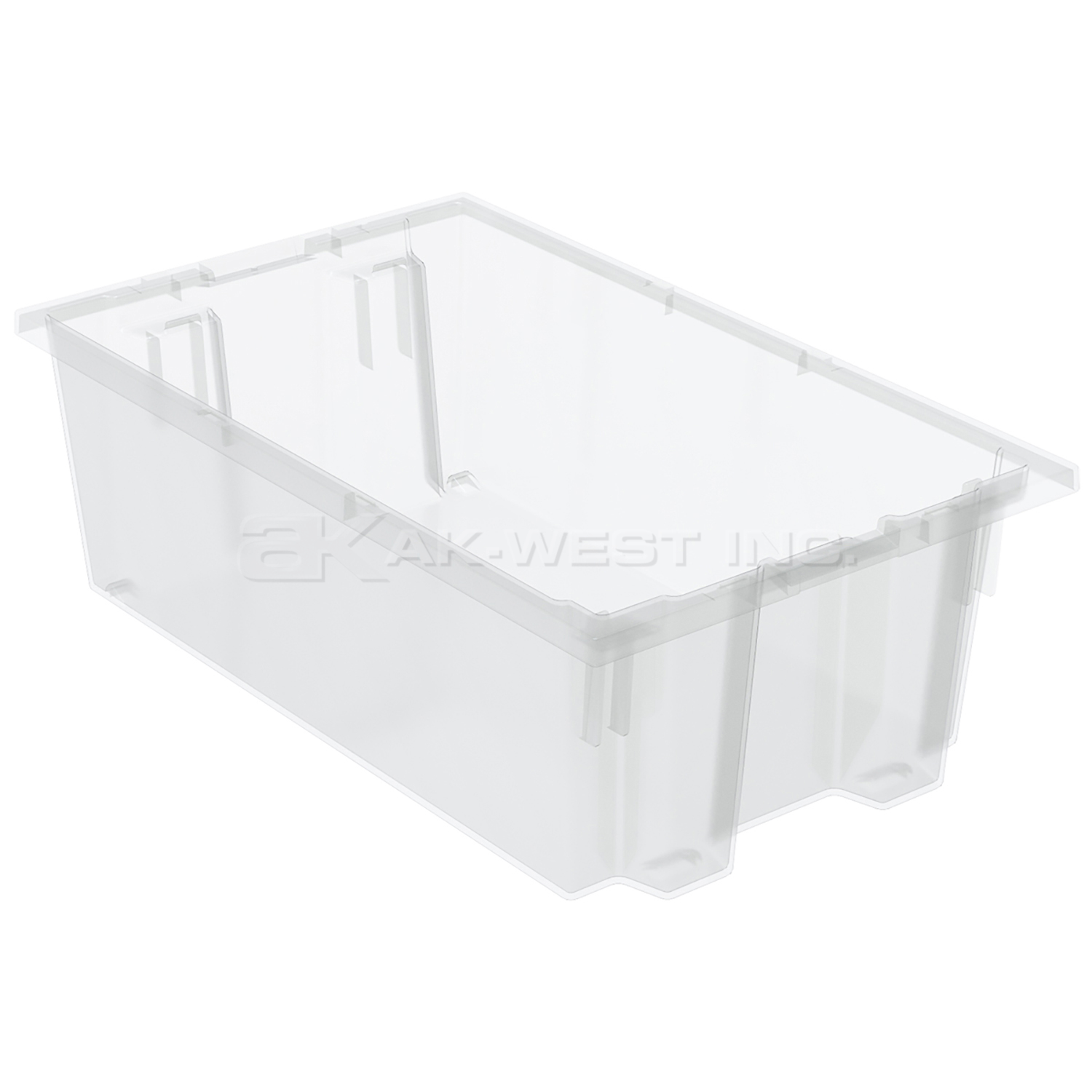 Clear, 18" x 11" x 6" Nest and Stack Tote (6 Per Carton)