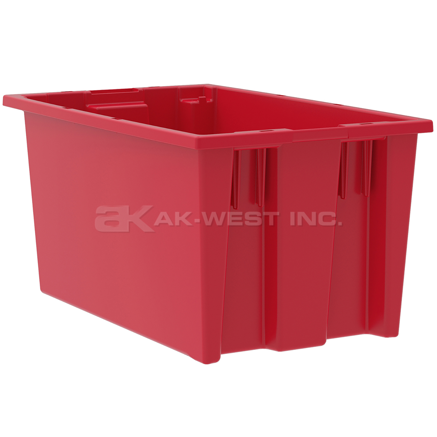 Red, 18" x 11" x 9" Nest and Stack Tote (6 Per Carton)
