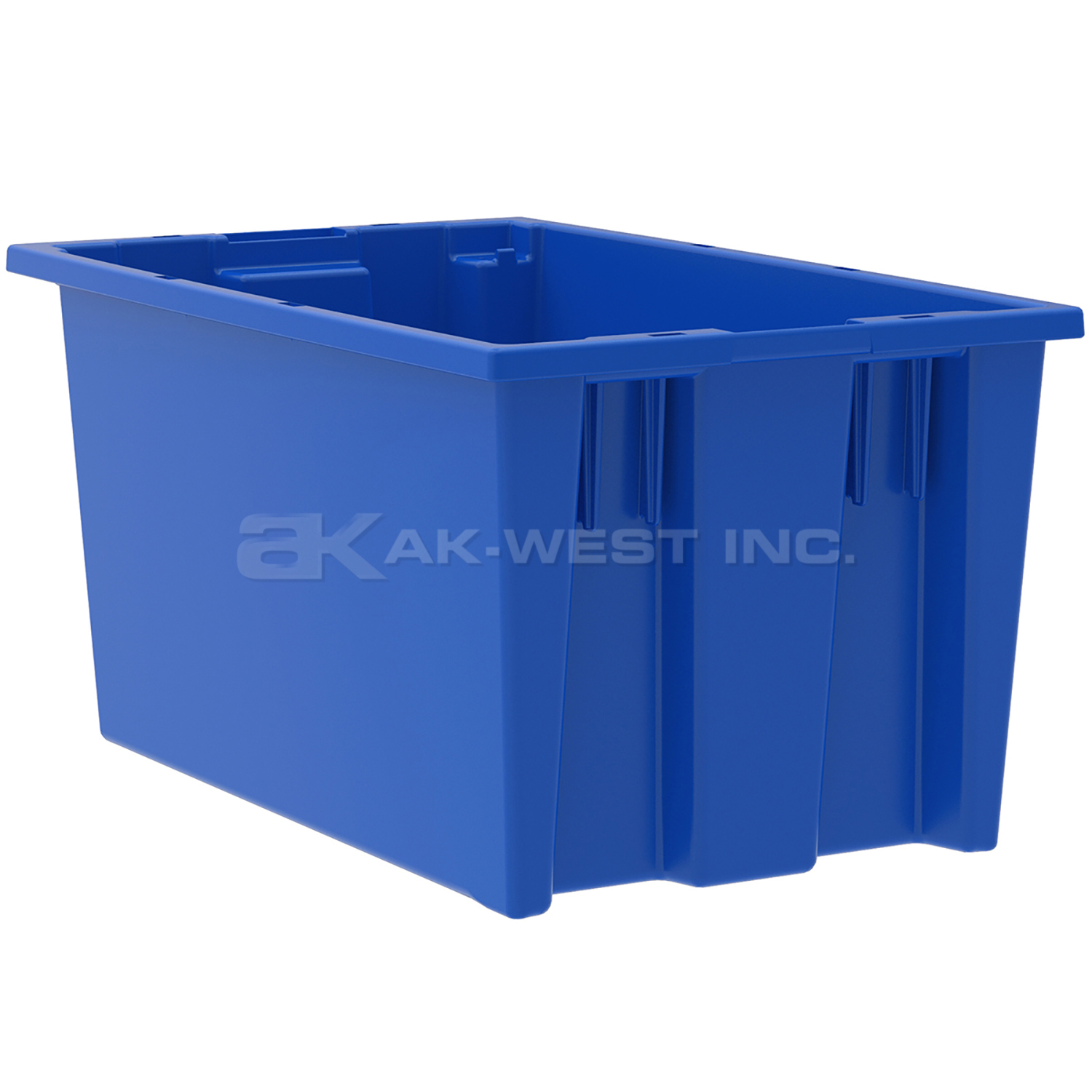 Blue, 18" x 11" x 9" Nest and Stack Tote (6 Per Carton)