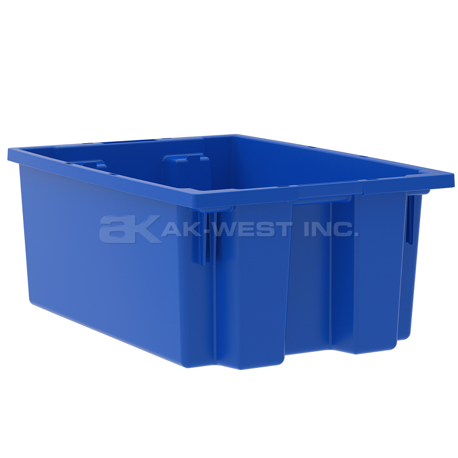 Blue, 19-1/2" x 13-1/2" x 8" Nest and Stack Tote (6 Per Carton)