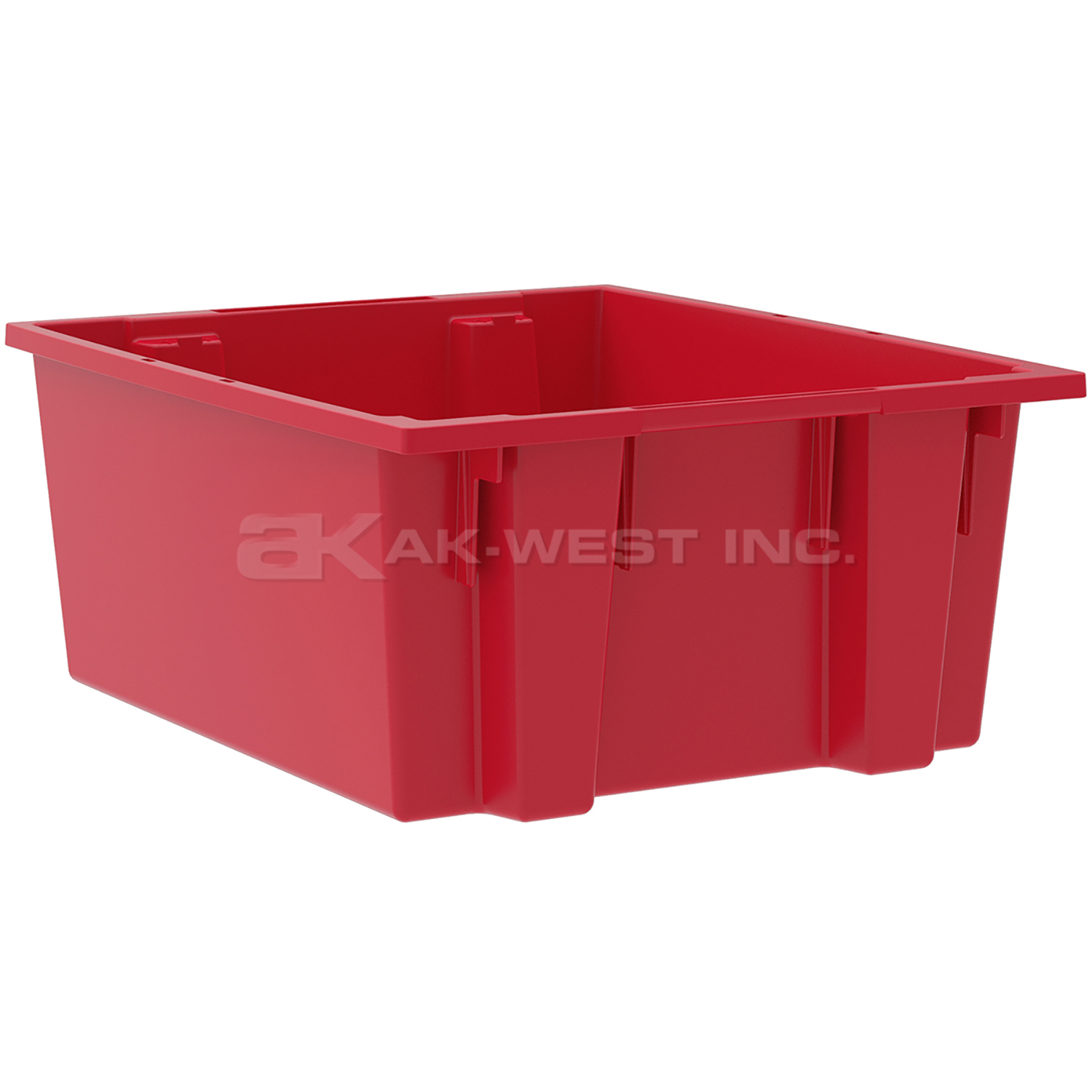 Red, 23-1/2" x 19-1/2" x 10" Nest and Stack Tote (3 Per Carton)