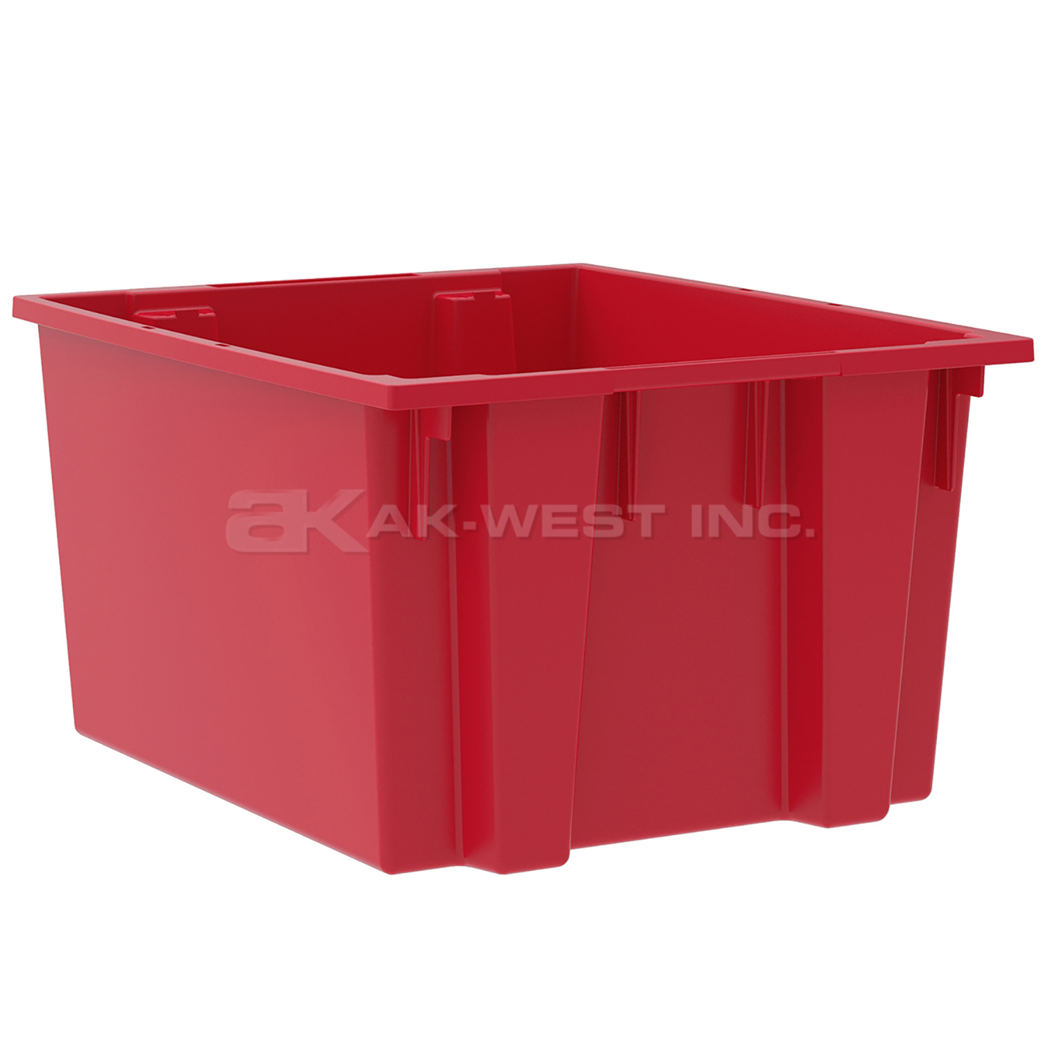 Red, 23-1/2" x 19-1/2" x 13" Nest and Stack Tote (3 Per Carton)