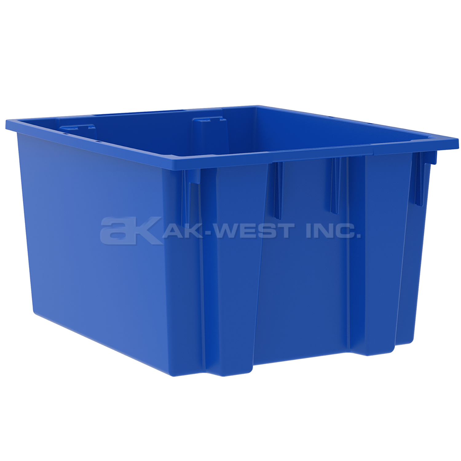 Blue, 23-1/2" x 19-1/2" x 13" Nest and Stack Tote (3 Per Carton)