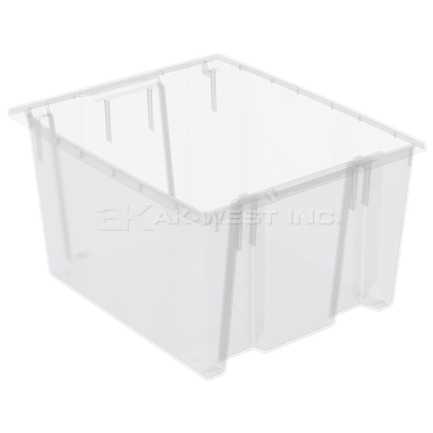 Clear, 23-1/2" x 19-1/2" x 13" Nest and Stack Tote (3 Per Carton)