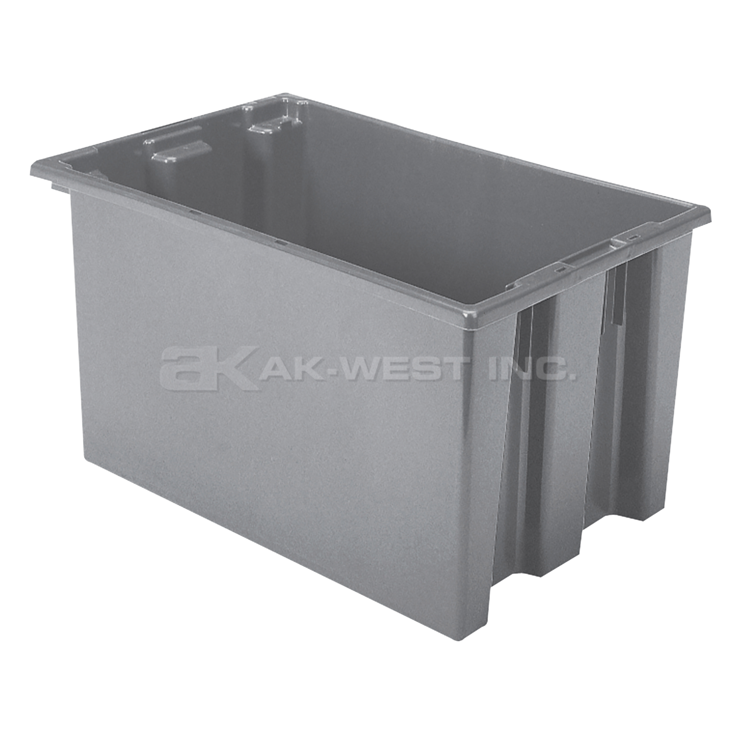 Grey, 23-1/2" x 15-1/2" x 12" Nest and Stack Tote (3 Per Carton)