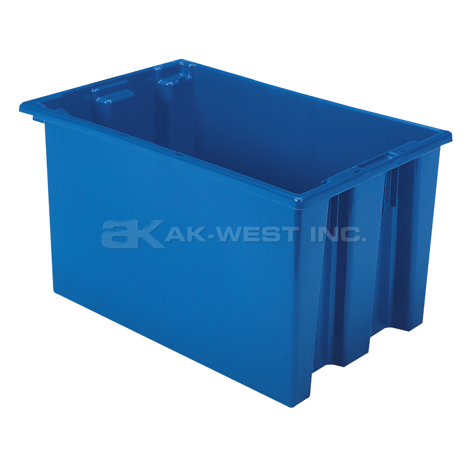 Blue, 23-1/2" x 15-1/2" x 12" Nest and Stack Tote (3 Per Carton)