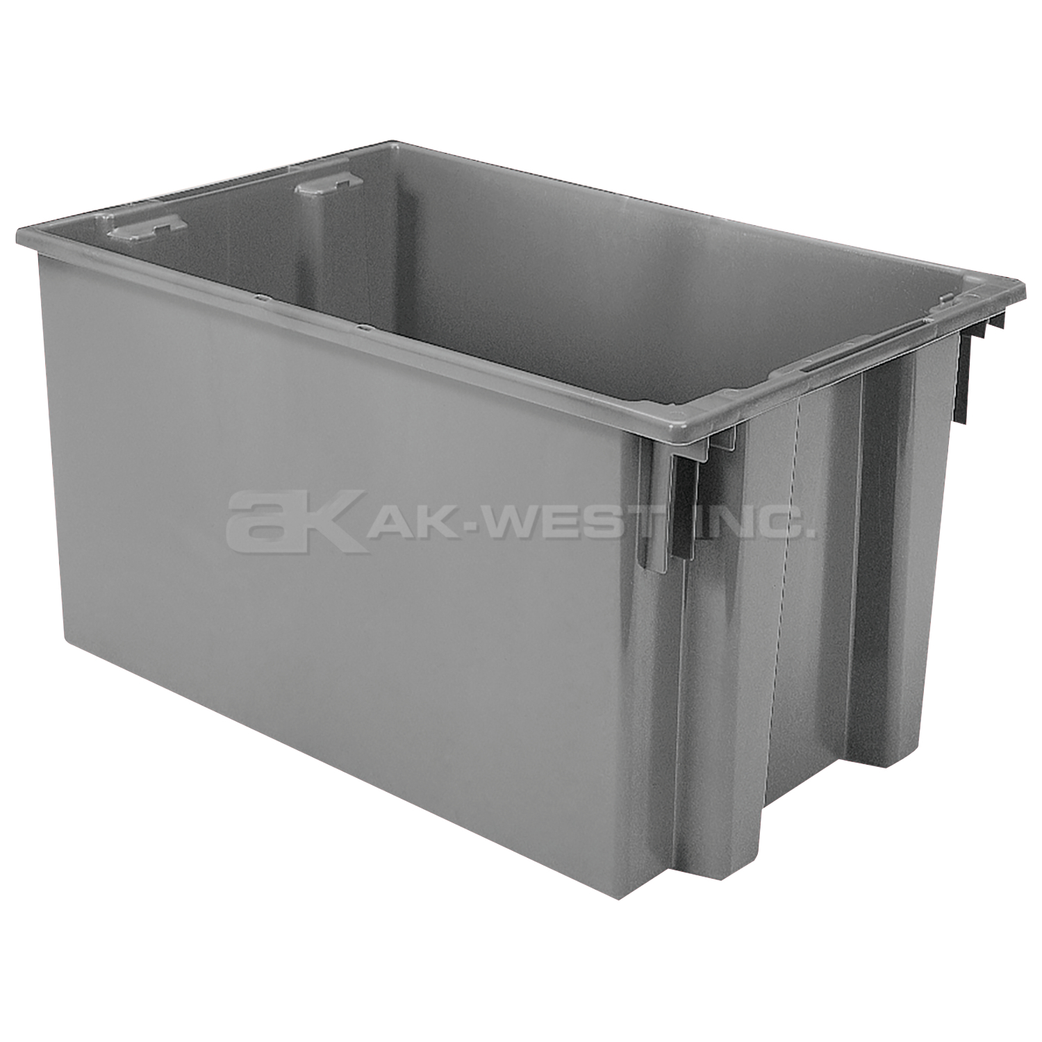 Grey, 29-1/2" x 19-1/2" x 15" Nest and Stack Tote (3 Per Carton)