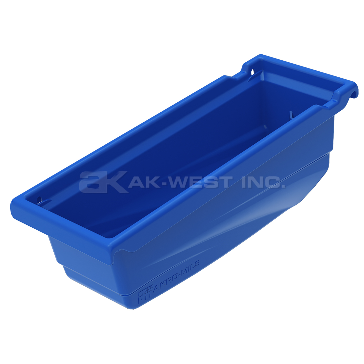 Blue, 11-1/2" x 2-9/16" x 4-1/2" Universal Hanging Bin (16 Per Carton)