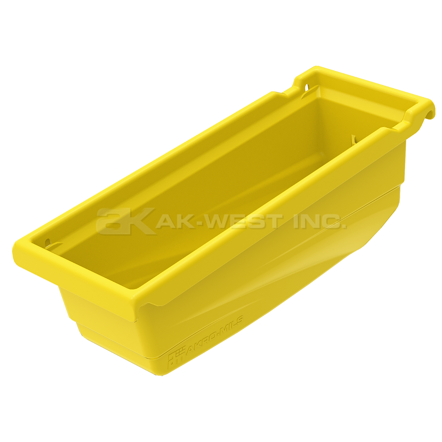 Yellow, 11-1/2" x 2-9/16" x 4-1/2" Universal Hanging Bin (16 Per Carton)