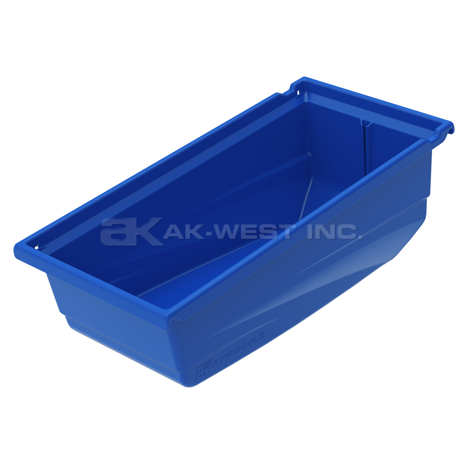 Blue, 17-1/2" x 8-1/4" x 6-1/2" Universal Hanging Bin (8 Per Carton)