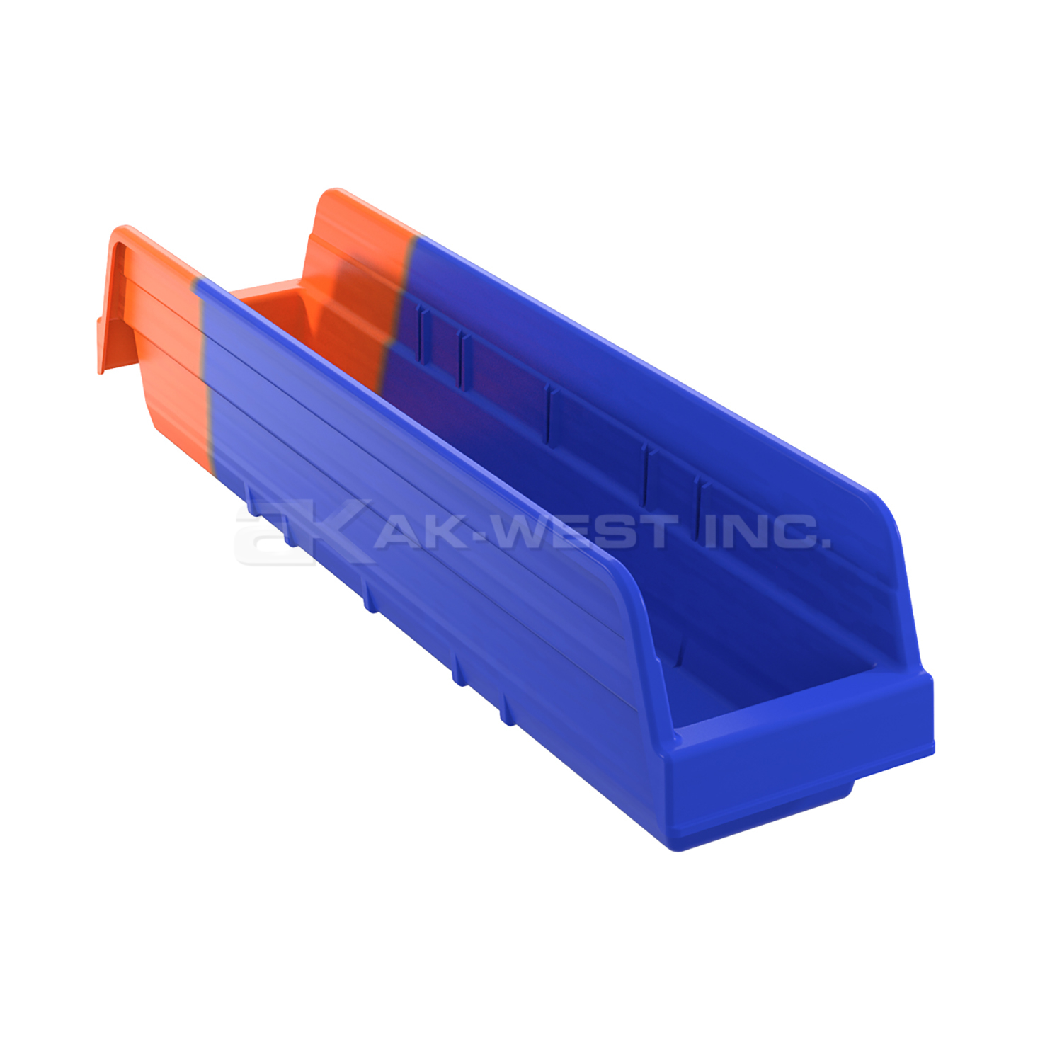 Blue/Orange, 17-7/8" x 4-1/8" x 4" Indicator Bin (12 Per Carton)