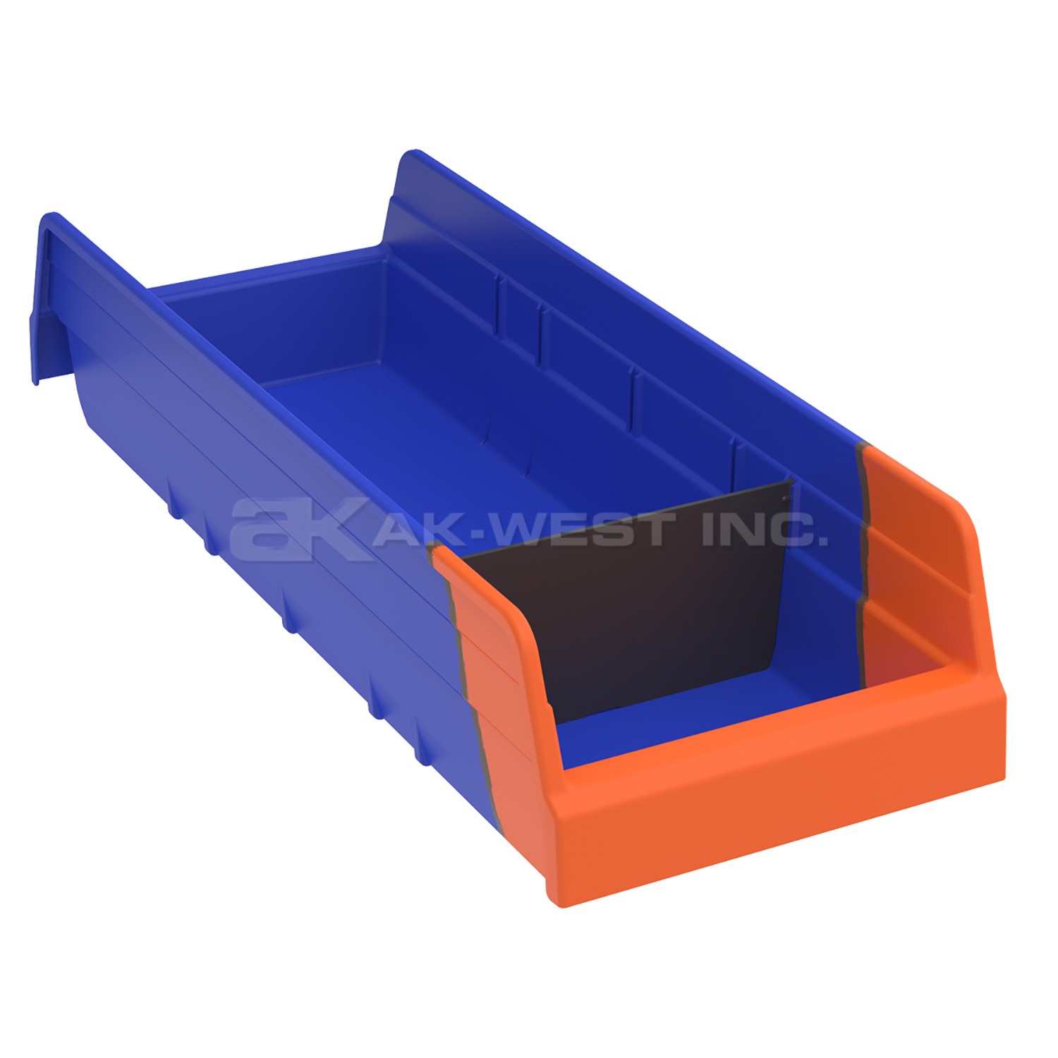 Blue/Orange, 17-7/8" x 6-5/8" x 4" Indicator Bin (12 Per Carton)